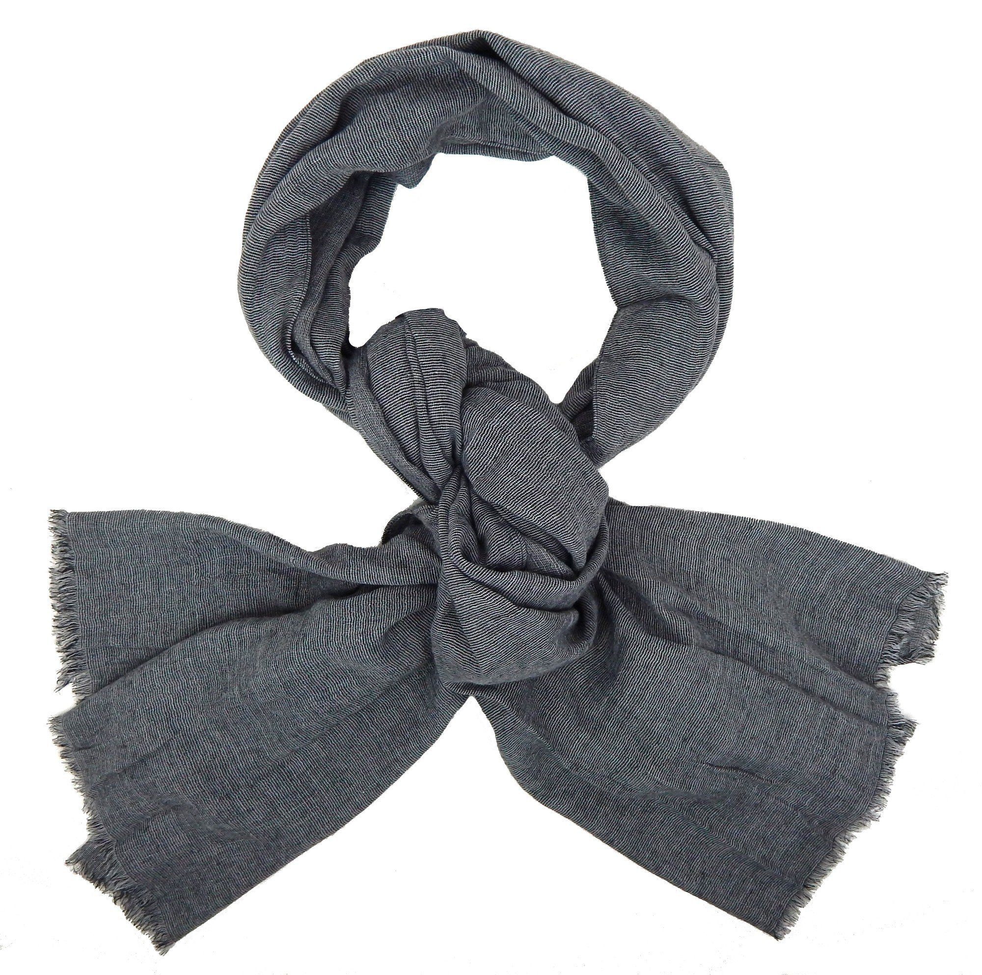 Ella Jonte Modeschal, grau mit feinen Streifen breiter weicher edler Schal günstig online kaufen