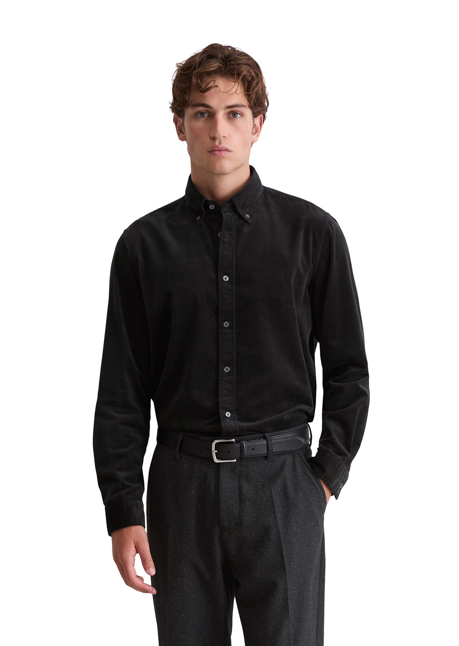 Marc O'Polo Langarmhemd mit Button-Down-Kragen