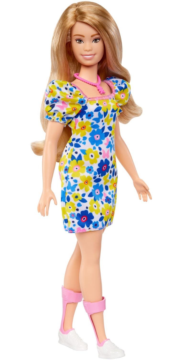 Mattel® Anziehpuppe Barbie Fashionistas Puppe mit Down-Syndrom im Blümchenkleid