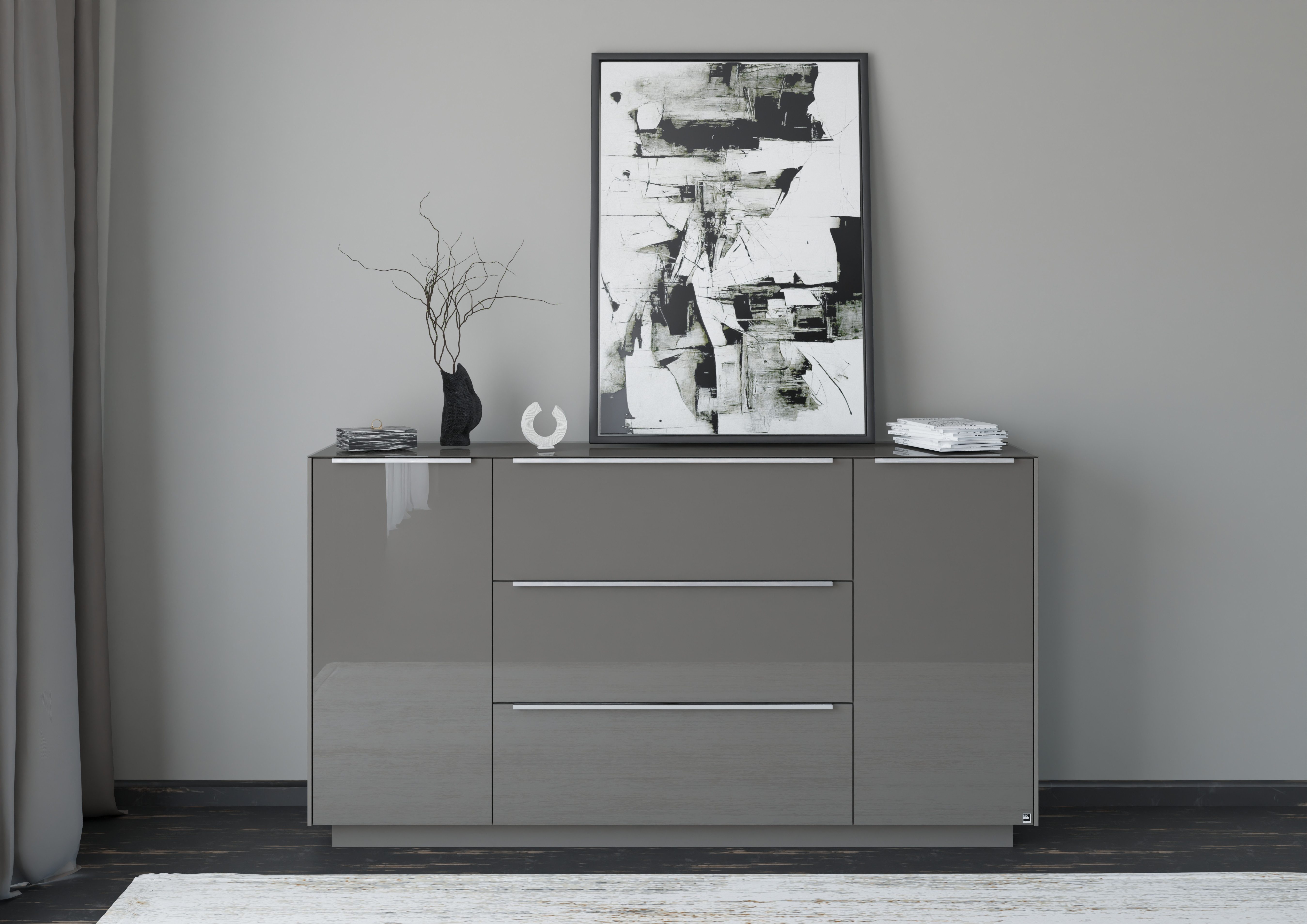 set one by Musterring Sideboard Reno (1 St), Mit Sockel in diversen Farben, 102 cm Höhe & Farbauswahl