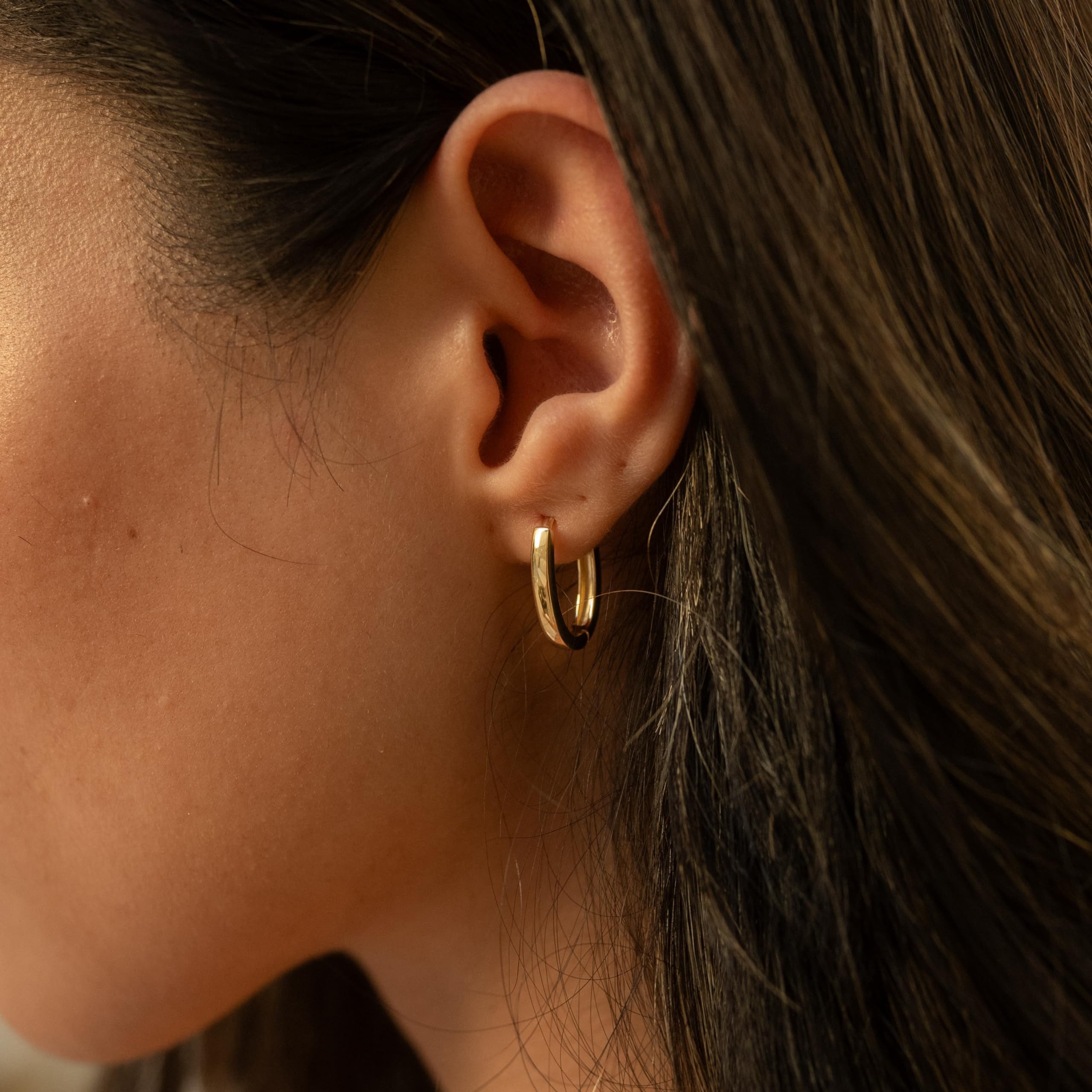 Made by Nami Paar Creolen 925 Sterling Silber Creolen in Gold, Ohrringe für günstig online kaufen