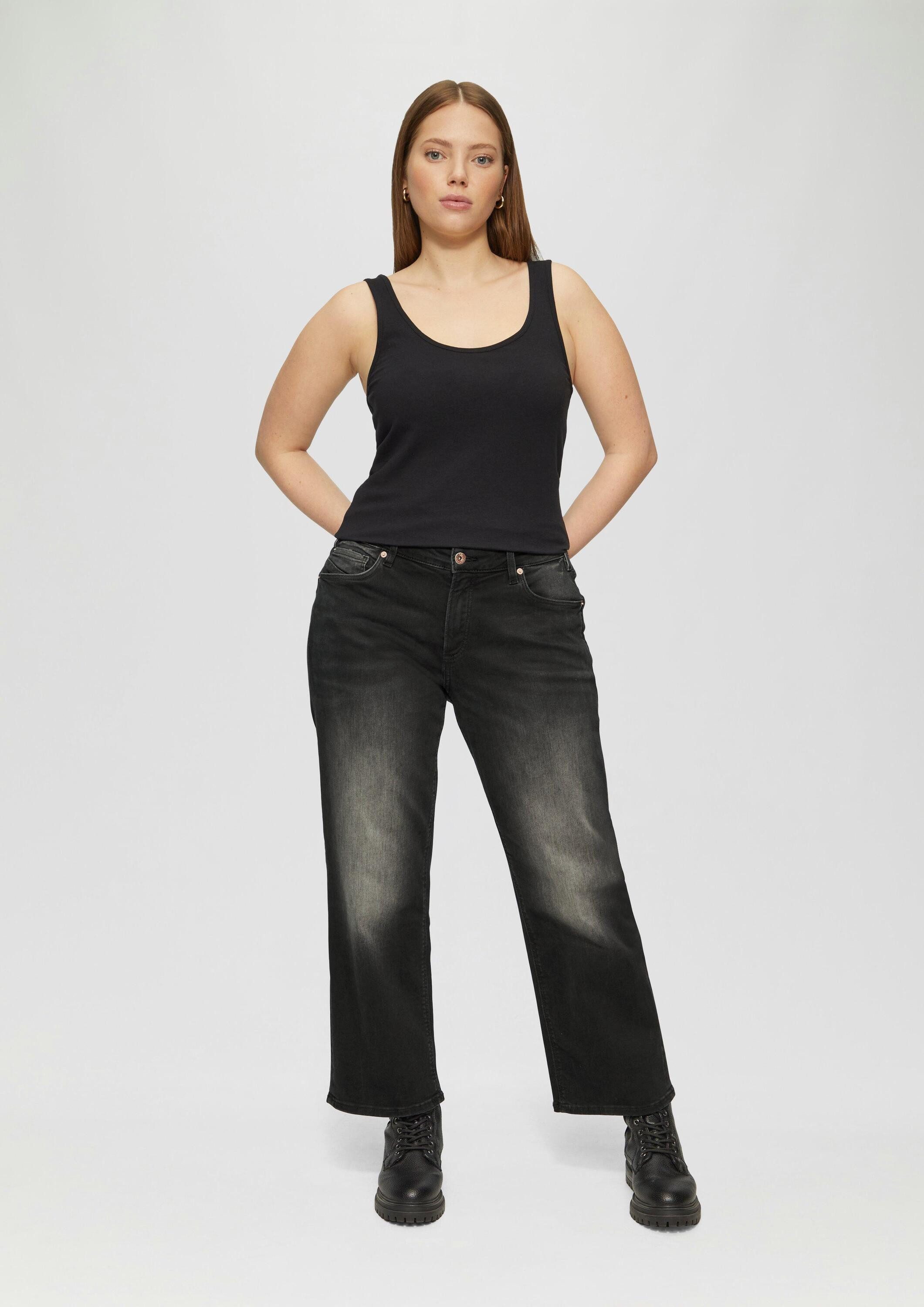 QS Regular-fit-Jeans Jeans-Hose Ankle-Jeans / Slim Fit / Mid Rise / Straight Leg / Super Stretch