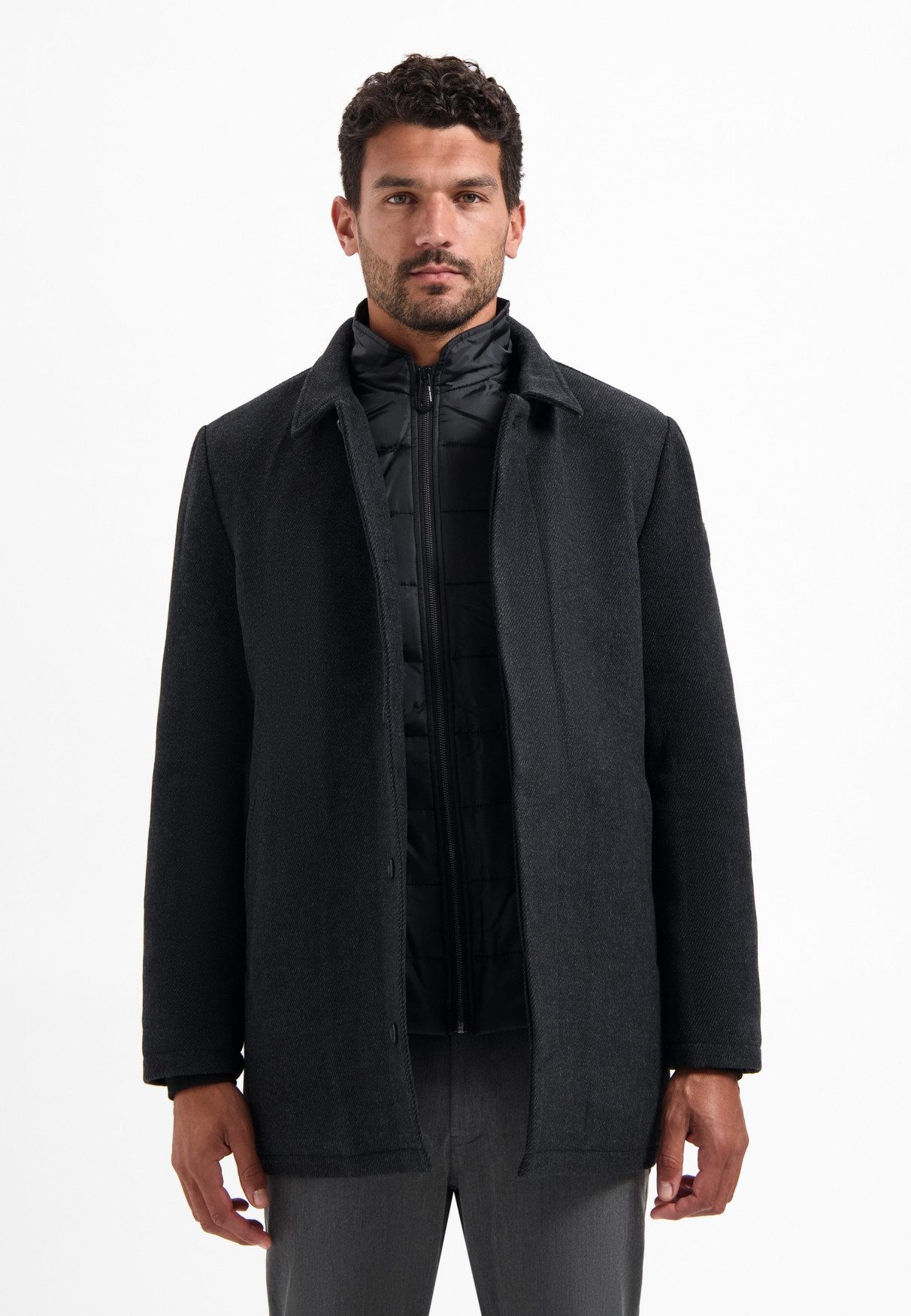 NO EXCESS Anorak Jacket Mid Long Fit Detachable Fron