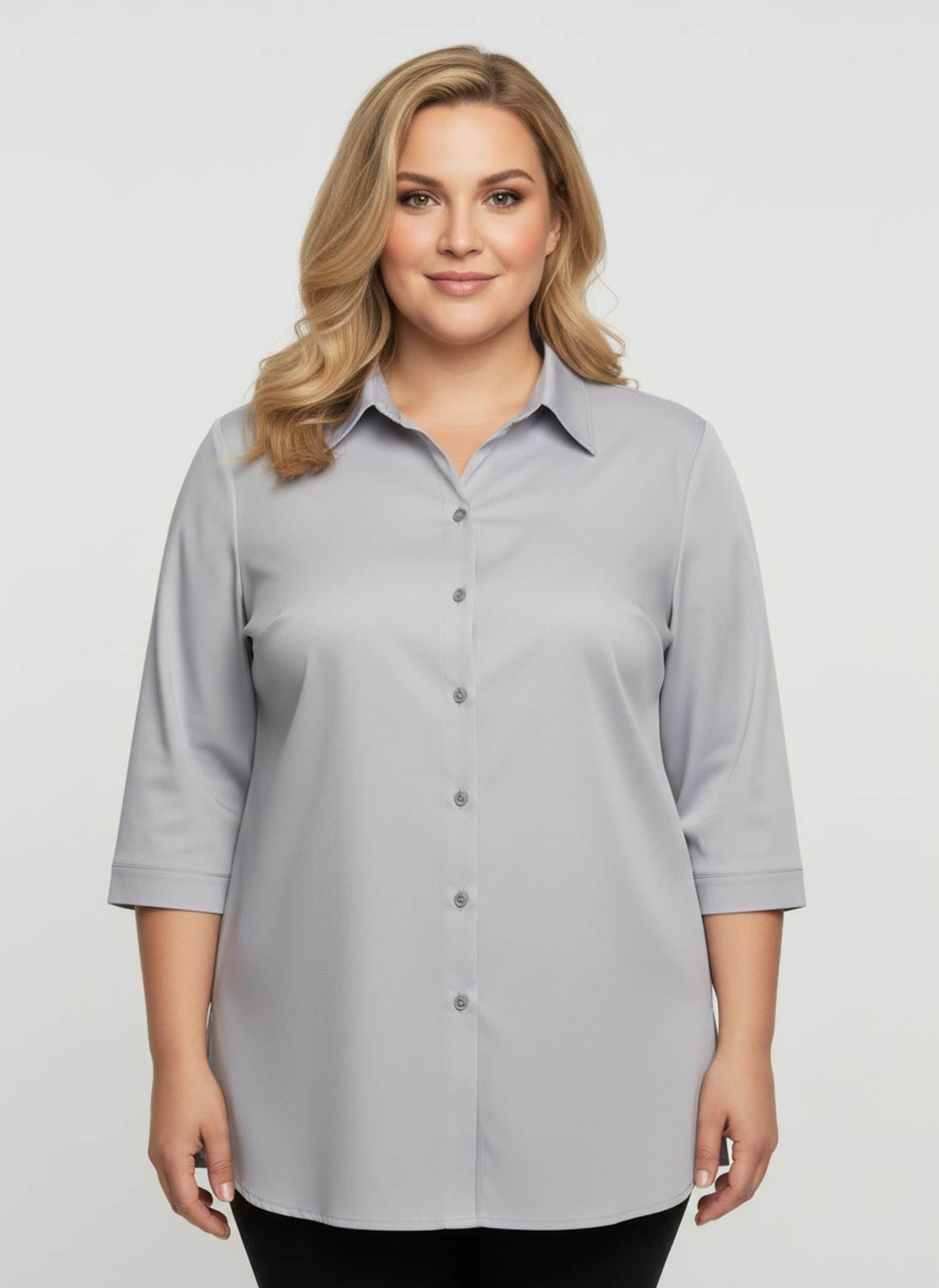 Sieh an! Klassische Bluse Bluse 3/4-Arm