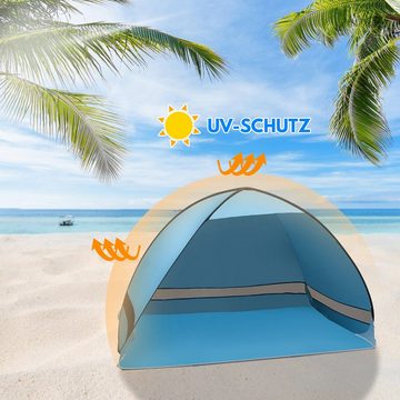 Randaco Strandmuschel Strandmuschel faltbar Sonnenzelt Strandzelt Wurfzelt UV 50+ outdoorer