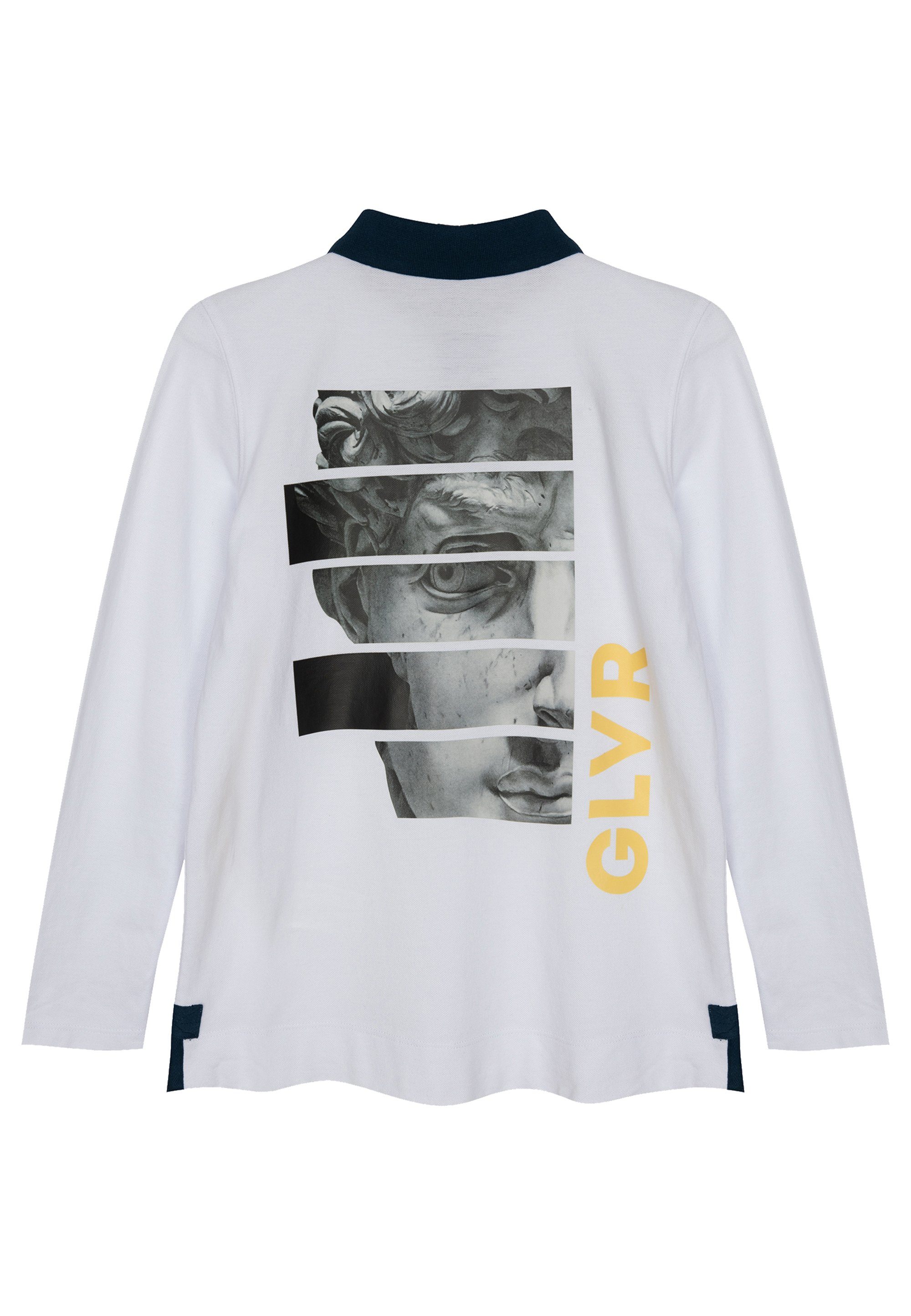 Print Poloshirt und mit stylischem Kontrast-Kragen Gulliver