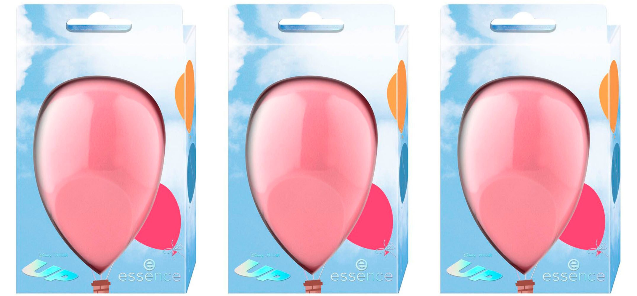 Essence Make-up Schwamm Disney Pixar Up jumbo make-up sponge, Set, 3 tlg., mit zartem rosa