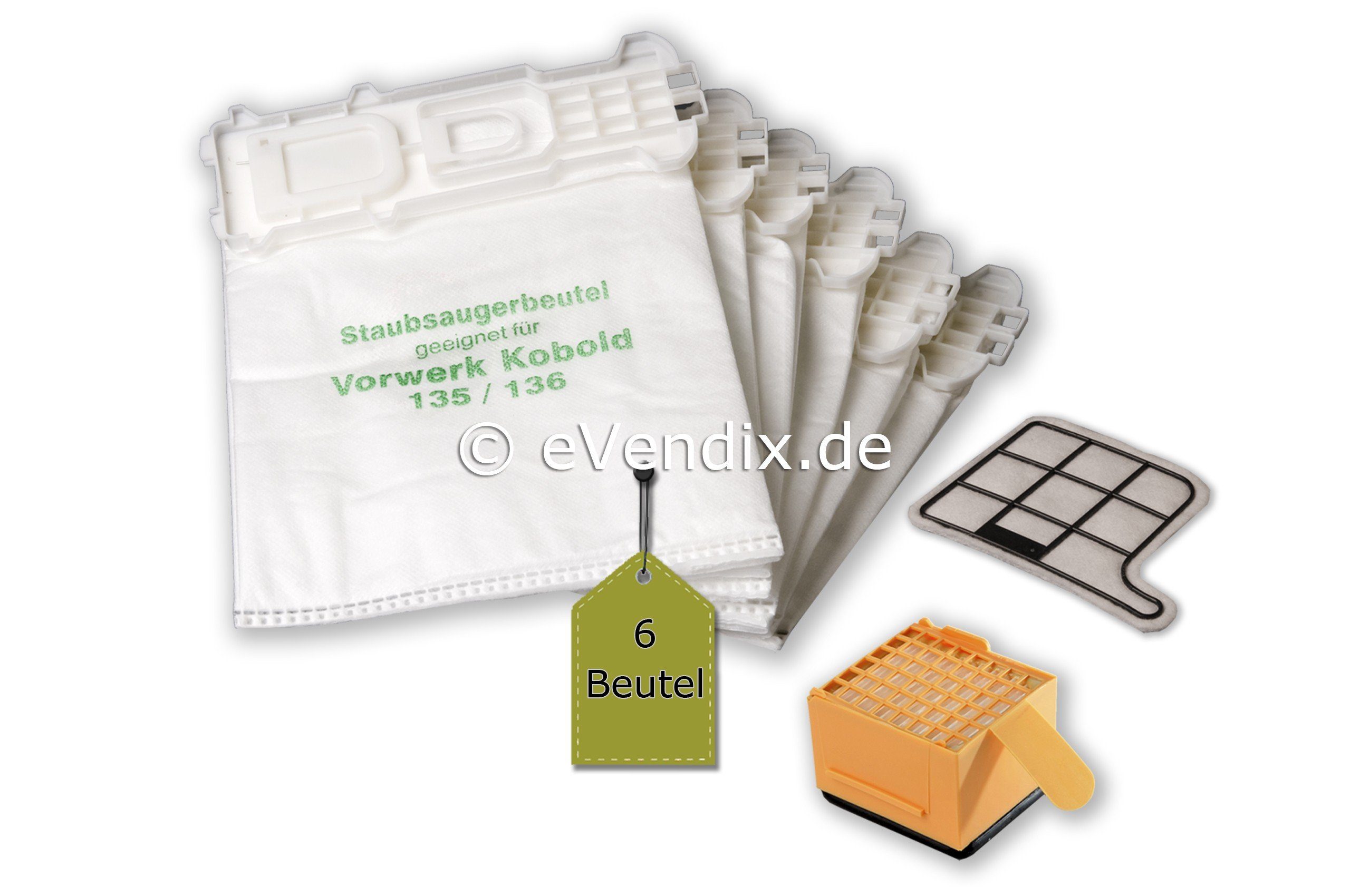 Staubsaugerbeutel passend für Vorwerk Kobold VK 135 / 136