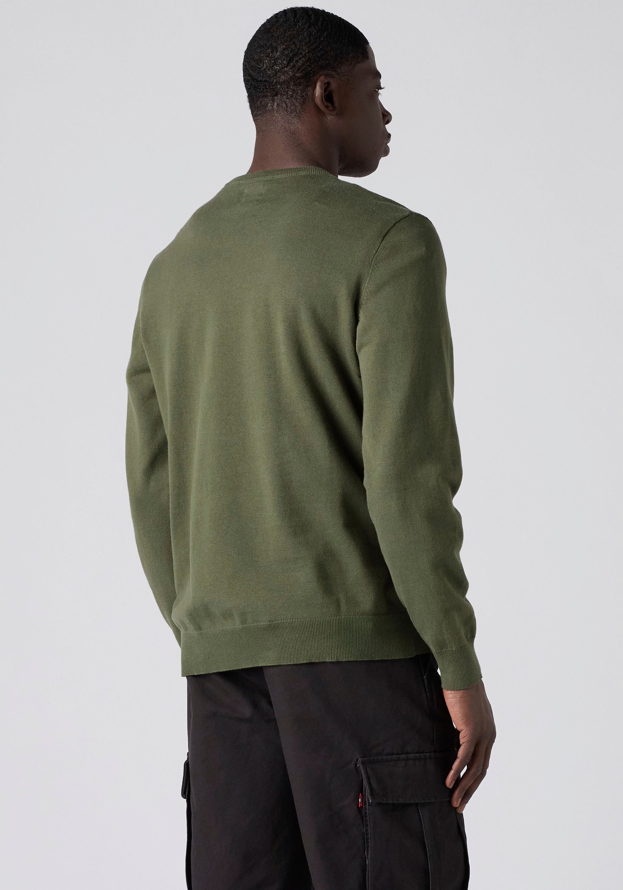 Levi's® Rundhalspullover LIGHTWEIGHT HM SWEATER Feingerippte Abschlüsse