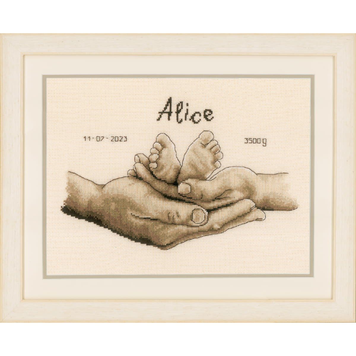 Vervaco Kreativset Vervaco Kreuzstich Set "Hände und Füsse", Zählmuster, 27x18cm, (embroidery kit by Marussia)