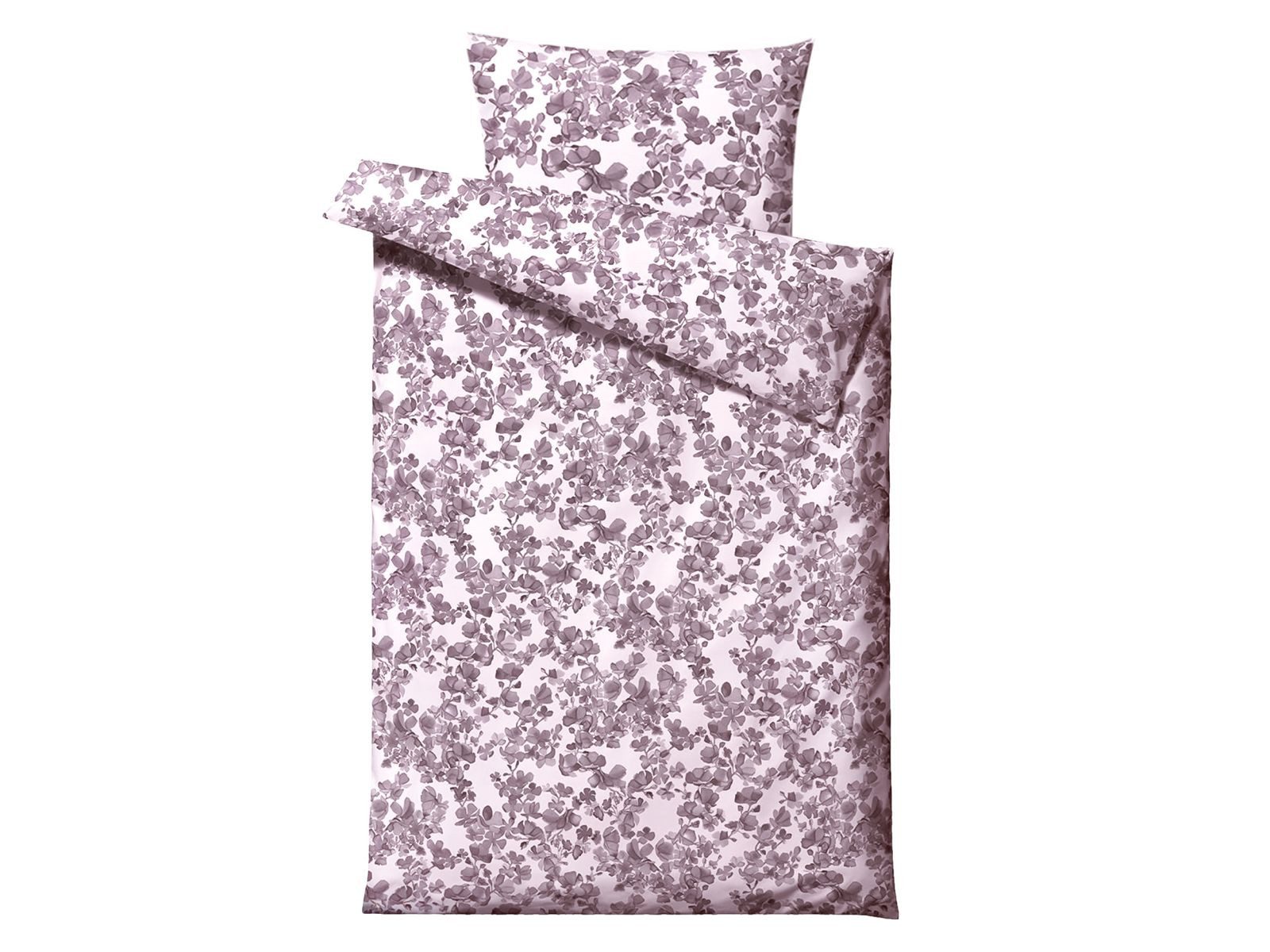 Södahl Bettwäsche Blossom, Bio-Baumwolle, 2 teilig, 135x200cm, skandinavischer Blumenlook, Satin, Bio-Baumwolle