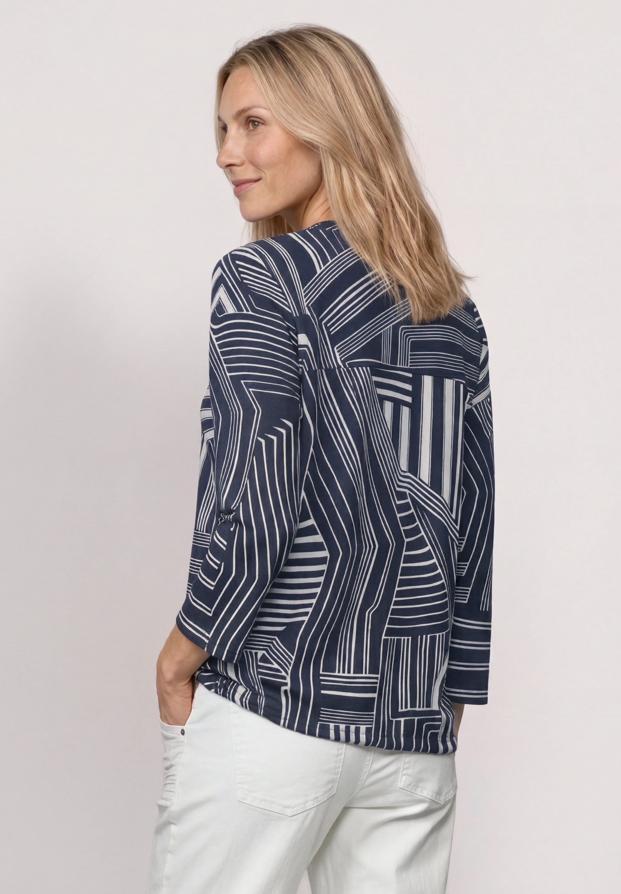 STREET ONE 3/4-Arm-Shirt Elastiksaum mit Knotendetail – Bild 2 von 5