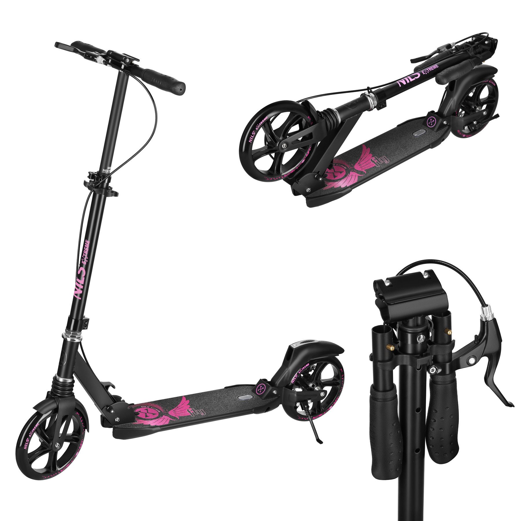 Cityroller "Fly" Scooter Roller Tretroller mit Bremse