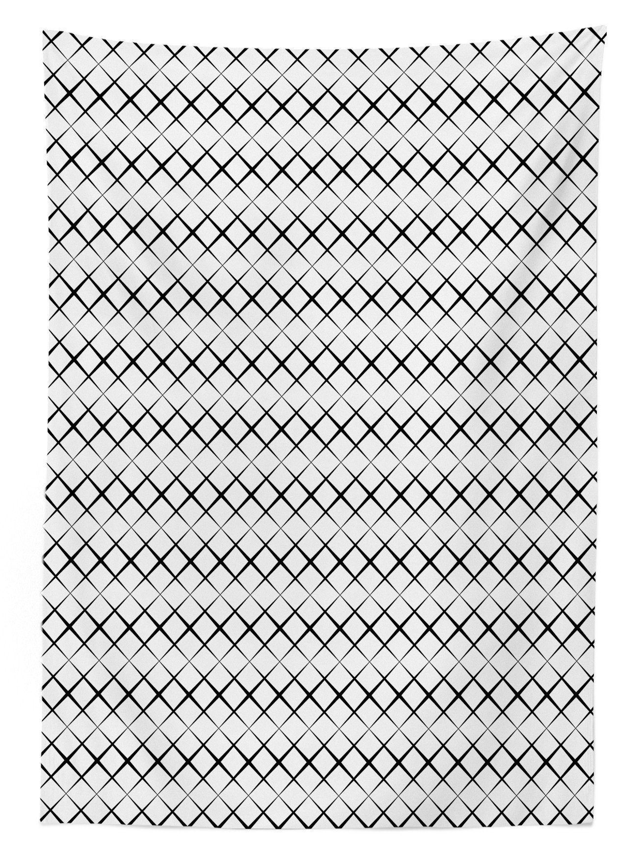 Farbfest Klare Tischdecke Farben, Waschbar weiß Schwarz Gitternetzlinien Bereich und Für Abakuhaus den Außen geeignet