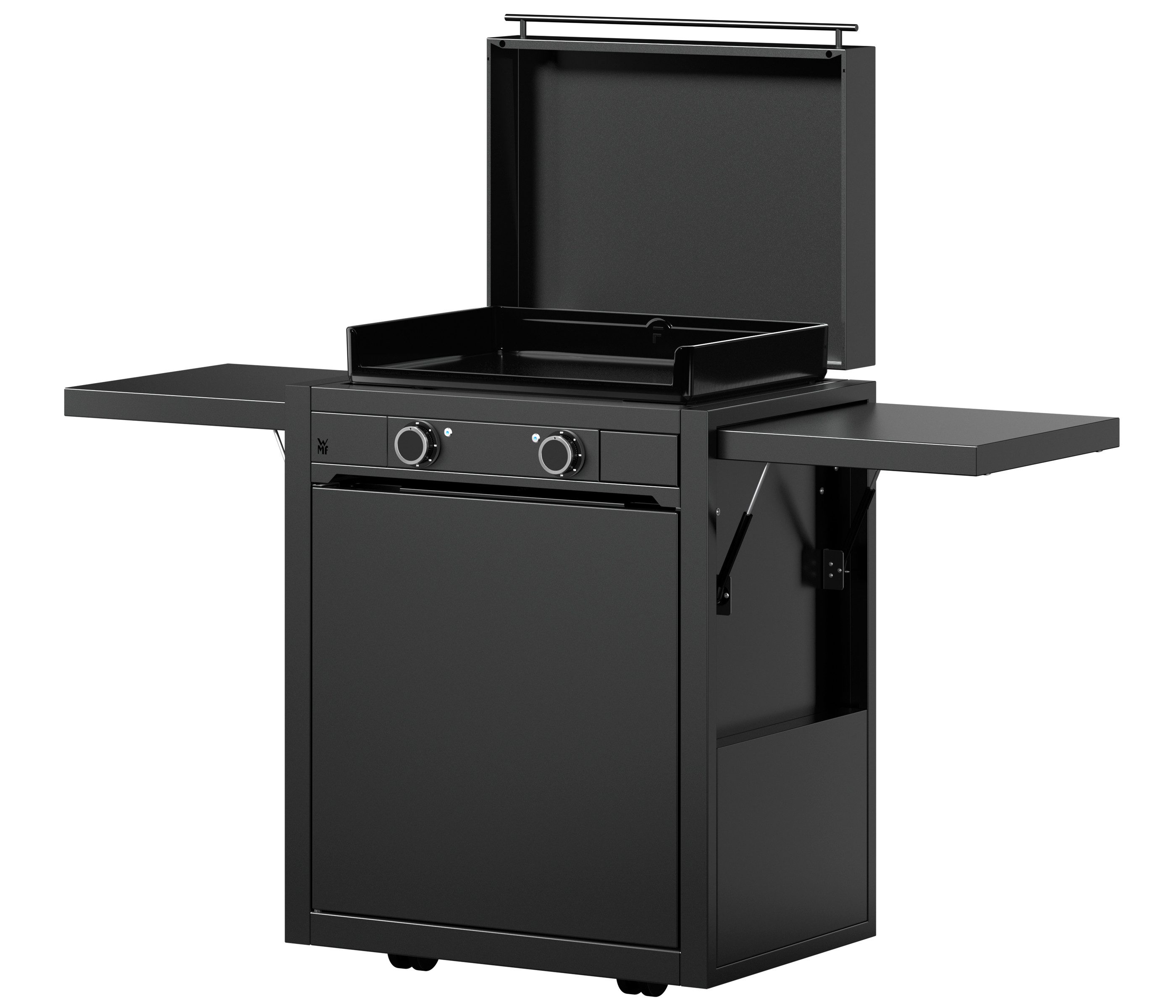 WMF Elektrogrill Plancha Set 60E, 3200 W, 75 x 99.5 x 63 cm, 3200 W, mit Plancha Grill elektrisch / Deckel / Planchawagen / Abdeckhaube