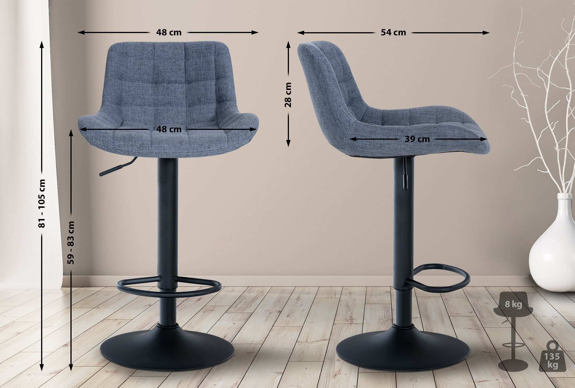 CLP Barhocker Tover, 360° drehbar und günstig online kaufen