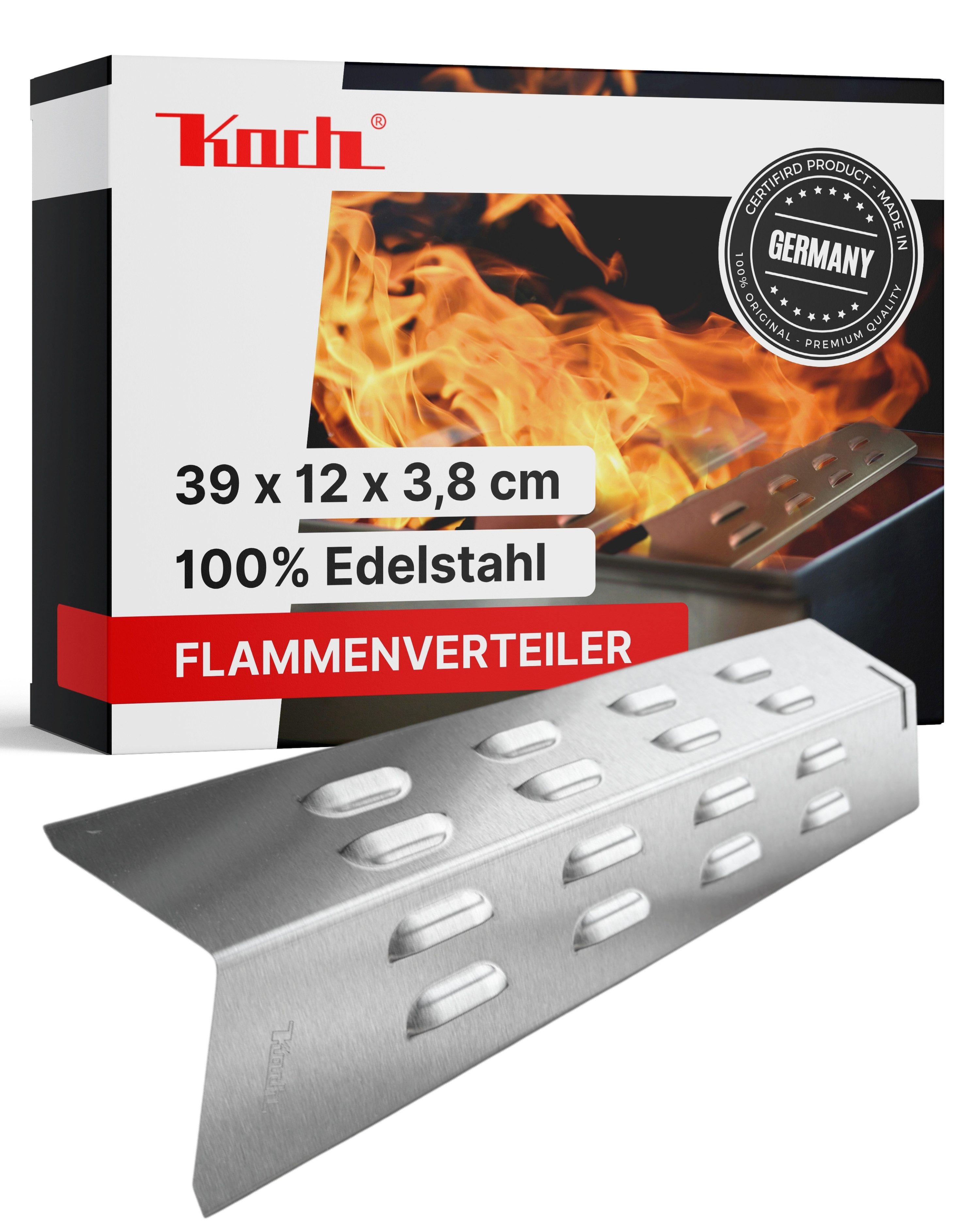 Koch Grillerweiterung Flammenverteiler Edelstahl 39 x 12 cm für JAMIE OLIVER, MR. GARDENER