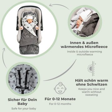 Einschlagdecke, Lilly and Ben, Winter-Decke für Babyschale & alle Gurtsysteme, für Babys 0-10 Monate