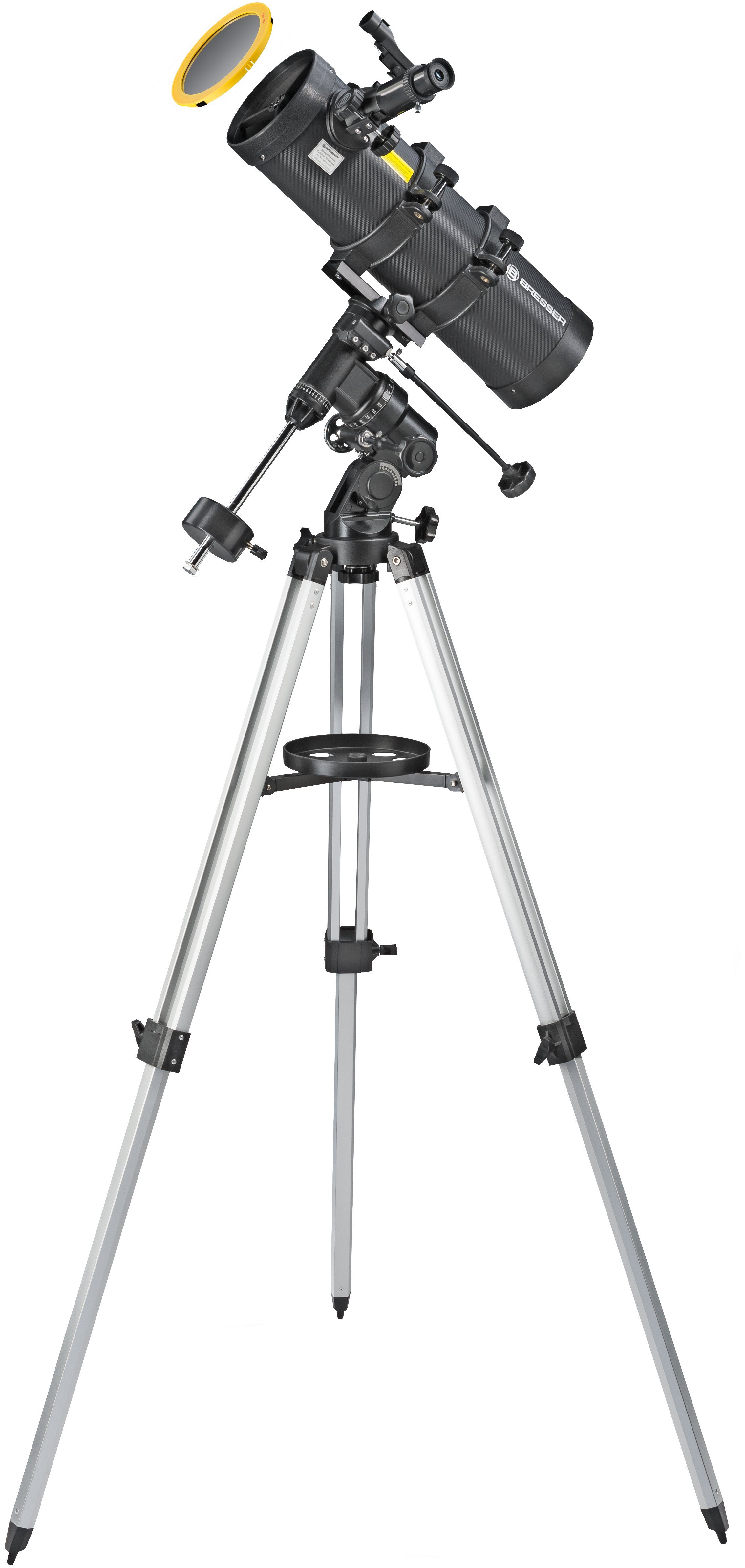 Teleskop BRESSER Spica-II 130/1.000 EQ3 Spiegelteleskop mit Smartphone-Adapter…