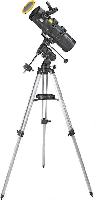 BRESSER Teleskop Spica 130/1000 EQ3 - Spiegel mit Smartphone-Adapter