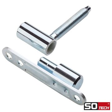 SO-TECH® Türbeschlag Renovierband Türband Aufschraubband 15 x 83 mm Scharnier Stahl (1 St), für Innentüren zum Auf- & Einschrauben, verzinkt, 1 Stück