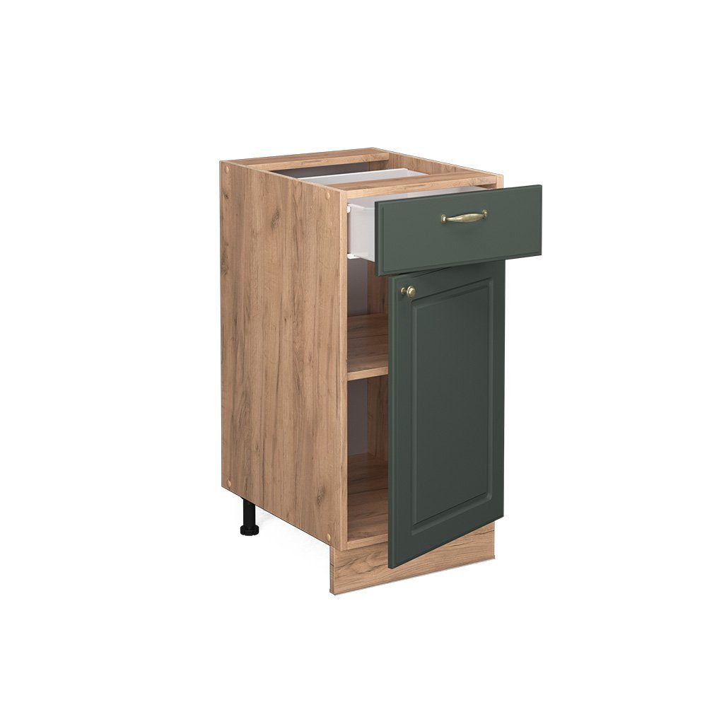 Vicco Unterschrank Fame-Line, Grün-Gold Landhaus/Eiche, 40 cm ohne Arbeitsplatte (1-St) – Bild 5 von 5
