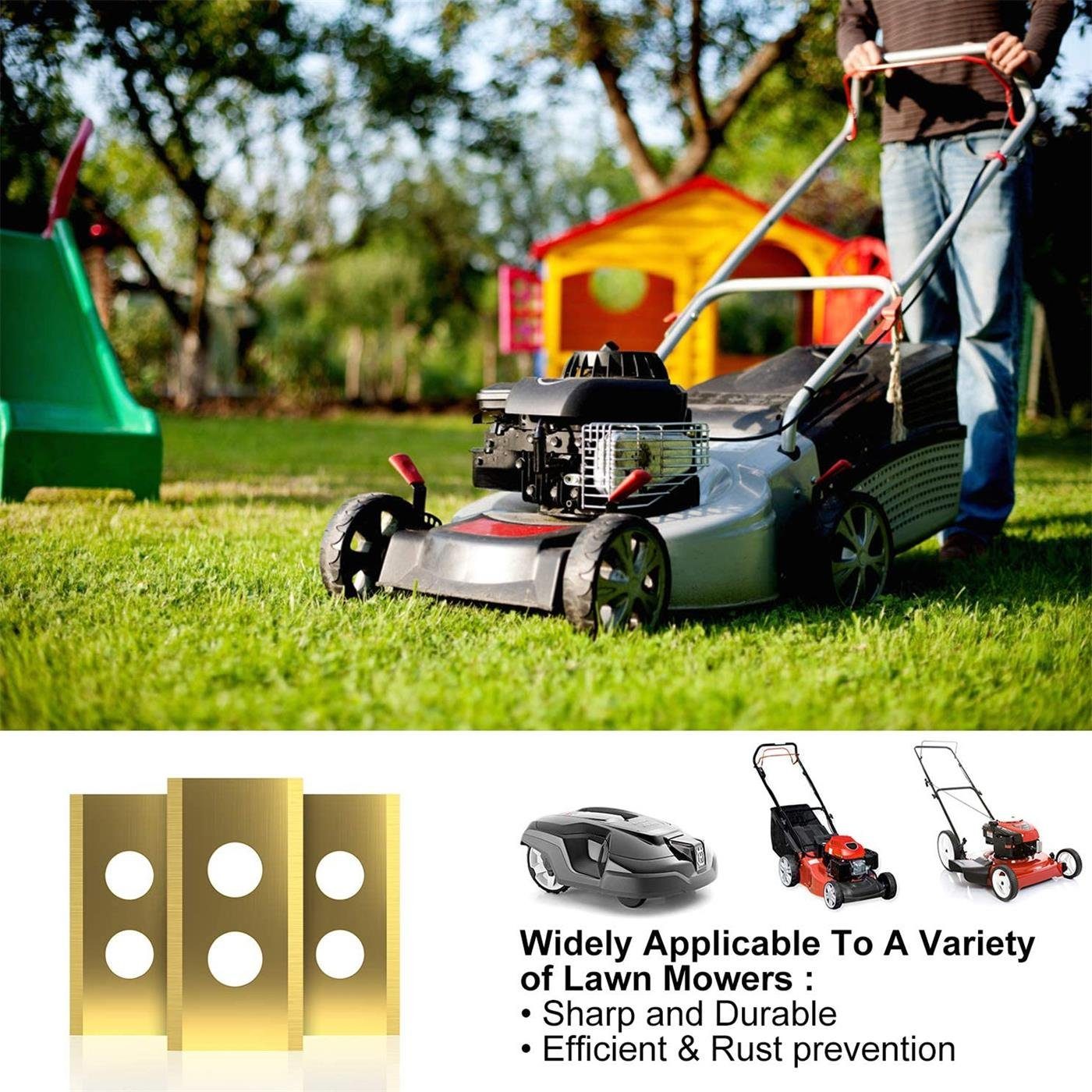 VERCO Mährobotermesser für Worx Mähmesser (inkl. Schrauben, 30 Stück), Titan Messer Ersatz Klingen Set rostfrei