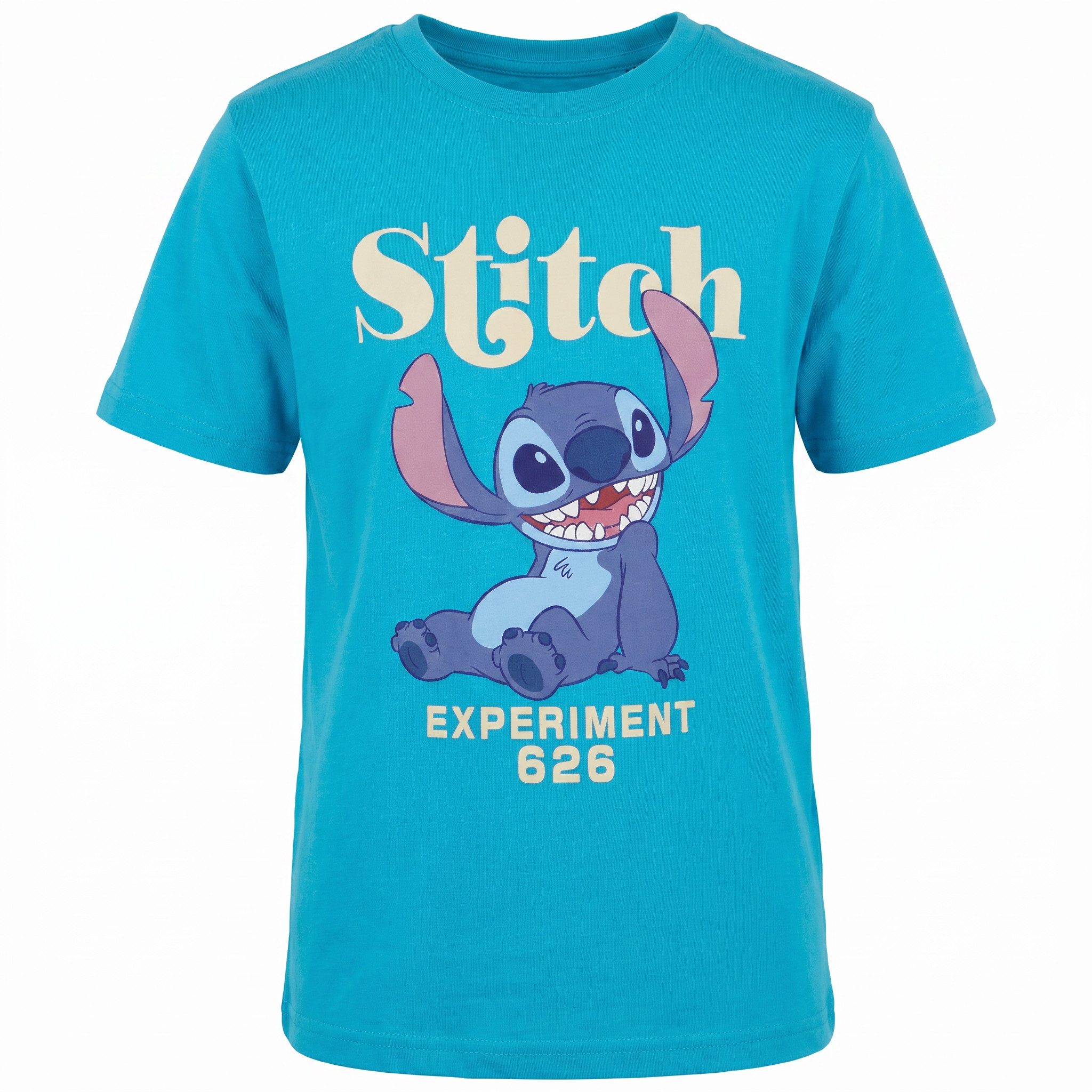 Disney Print-Shirt Disney Lilo und Stitch Jungen Kinder kurzarm T-Shirt Shirt 100% Baumwolle, Gr. 98 bis 128