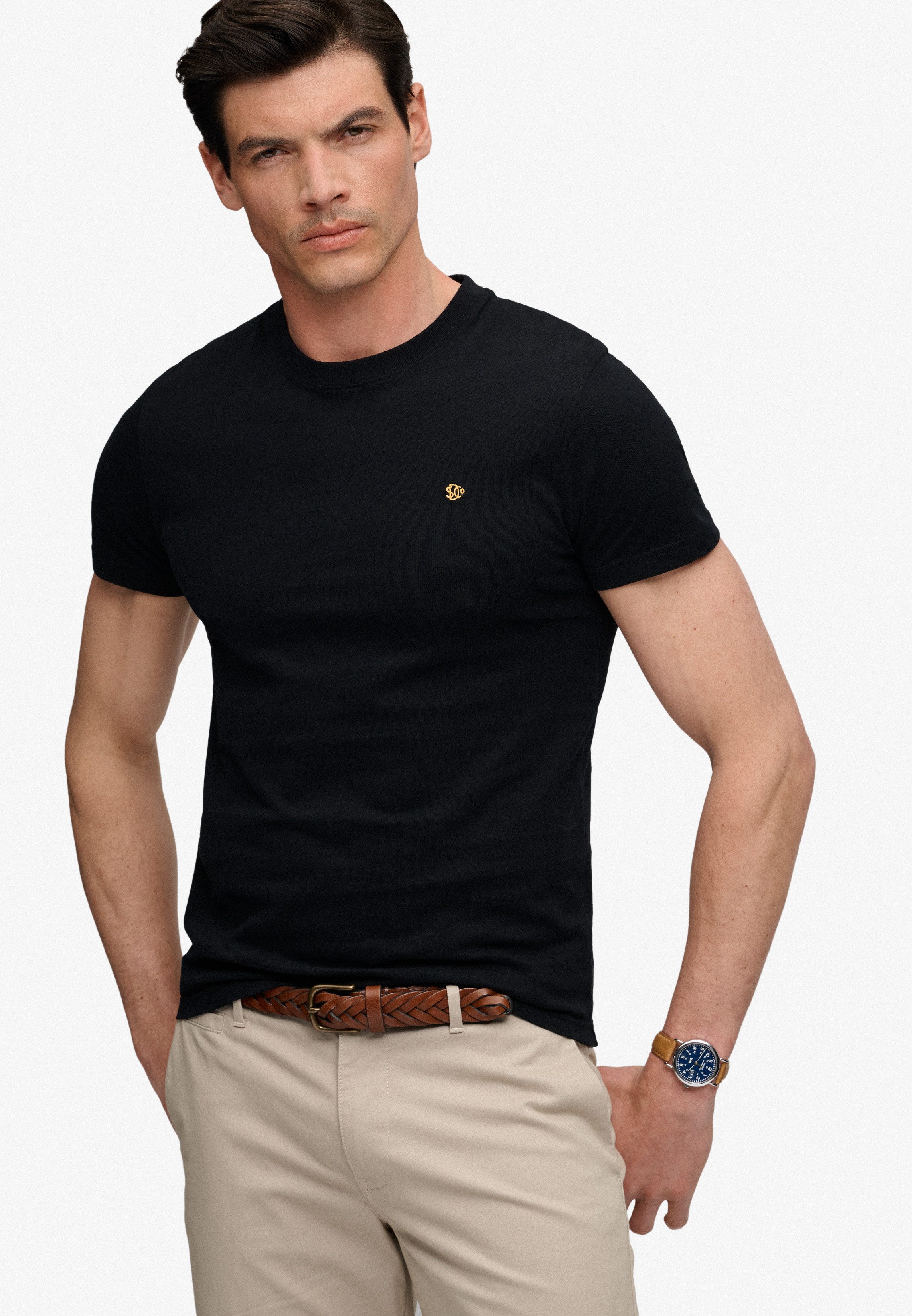 Superdry Rundhalsshirt ESSENTIAL SDCO LOGO EMB TEE Baumwolle, regular fit