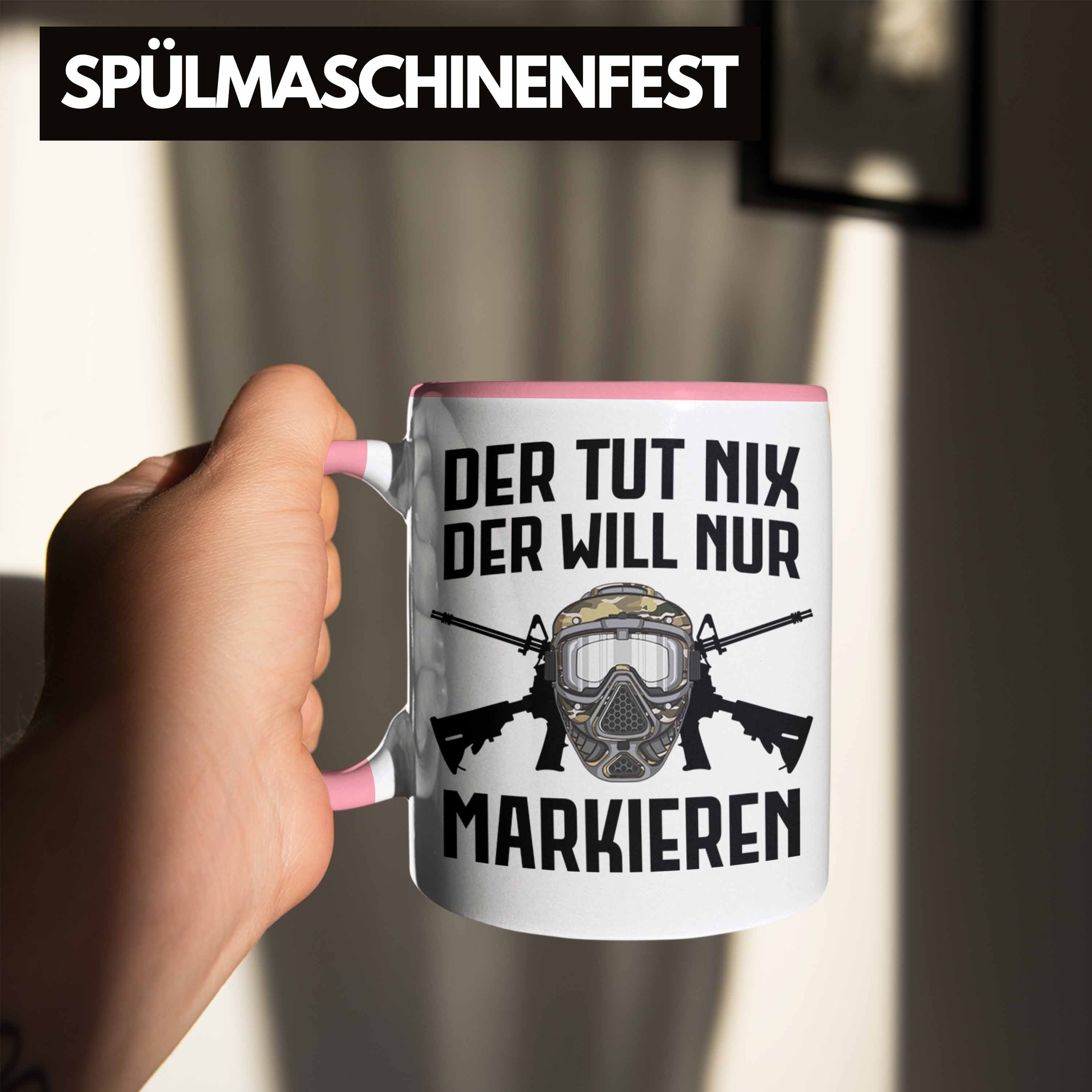 Trendation Tasse Trendation Lustig Der Nix Geschenkidee Männer Paintball - Geschenk Tut Tasse Paintballspieler Rosa