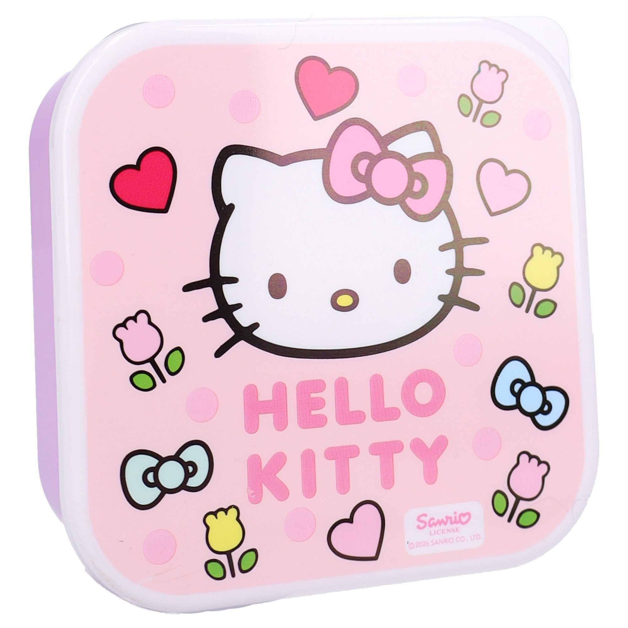 Hello Kitty Lunchbox Set Kinder Snackbox Brotdose 3 Stück Aufbewahrungsbox, (Set, 3-tlg)