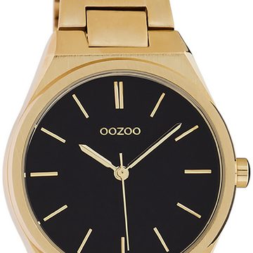 OOZOO Quarzuhr Oozoo Unisex Armbanduhr Timepieces Analog, (Analoguhr), Damen, Herrenuhr rund, mittel (34mm), Metallarmband rosegold, Fashion