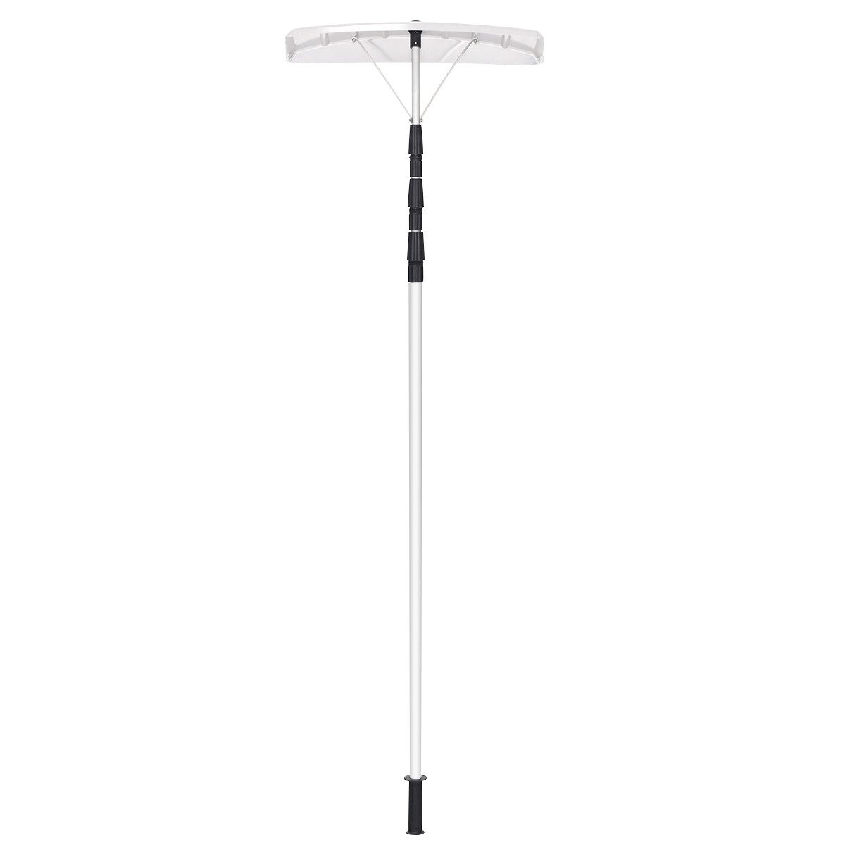 COSTWAY Schneeschieber, mit Gummielippe, Einstellbereich 201-630cm, Alu