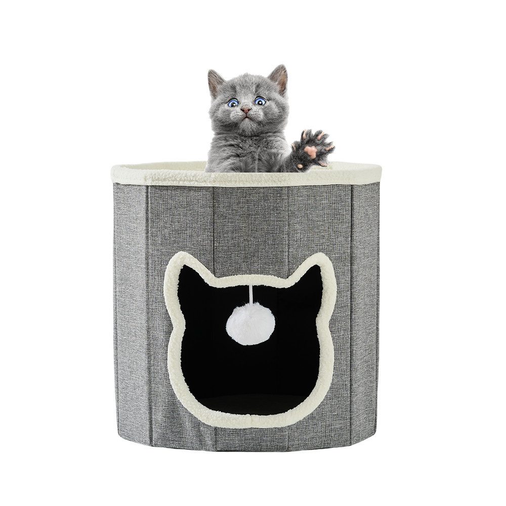 Zedelmaier Tierhaus Katzenhöhle, Katzenhaus,Katzenbetten, mit Spielball, günstig online kaufen