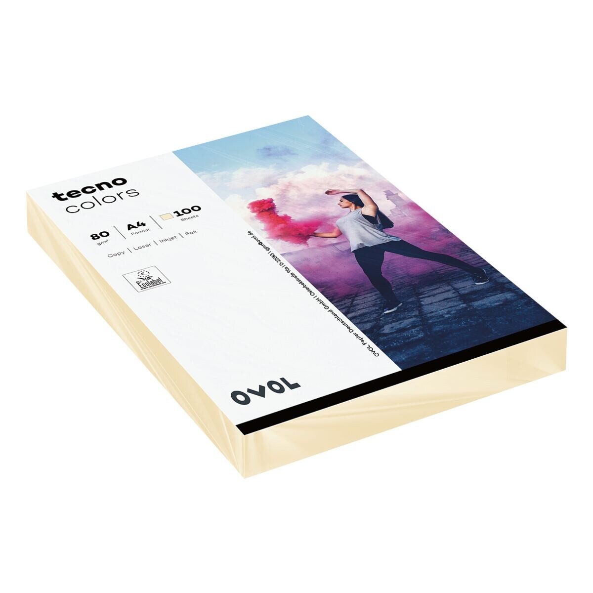 Inapa tecno Druckerpapier Rainbow, Pastellfarben, Format DIN A4, 80 g/m², Kleinpack