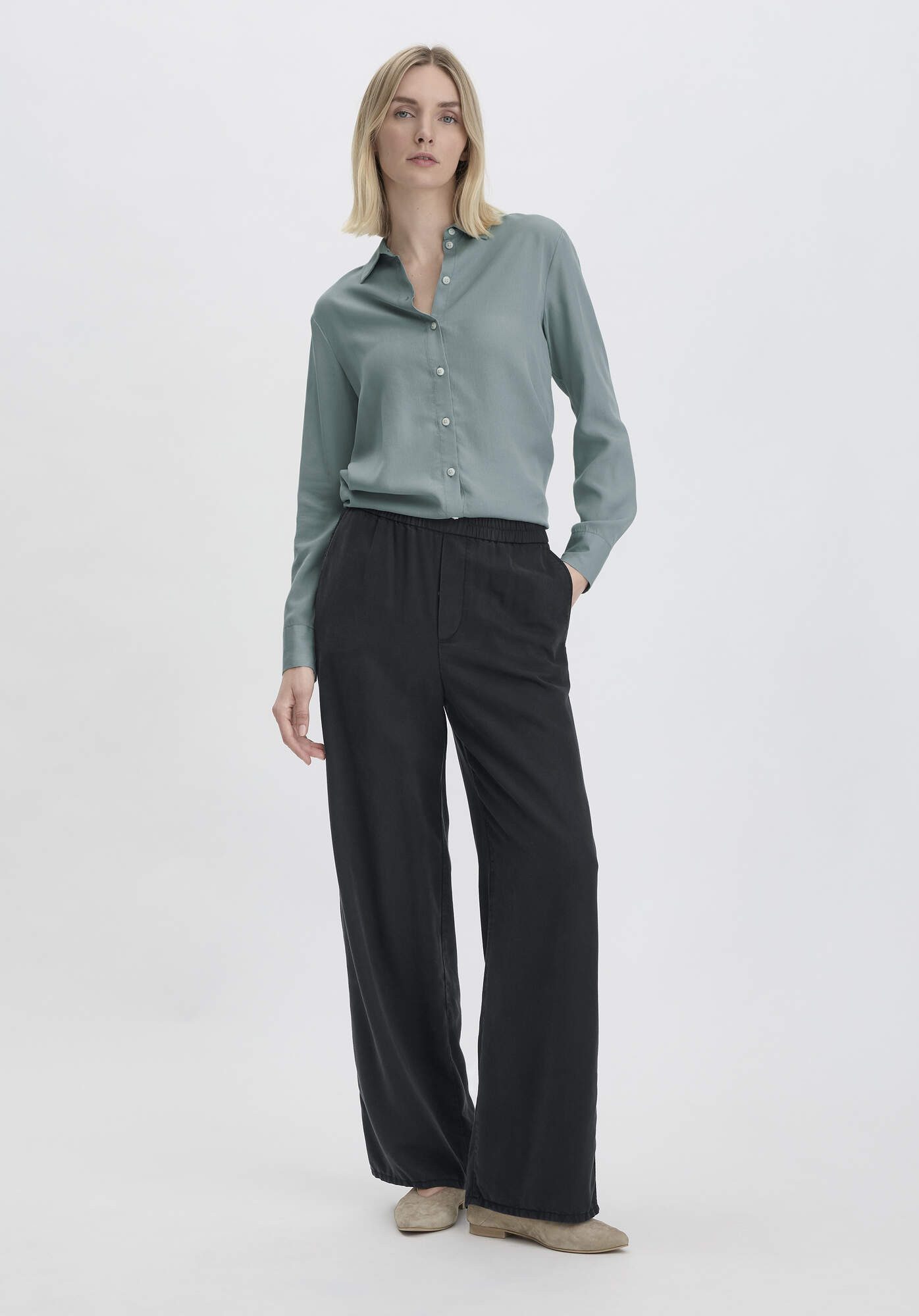 Hessnatur Stoffhose Wide Leg Relaxed aus günstig online kaufen