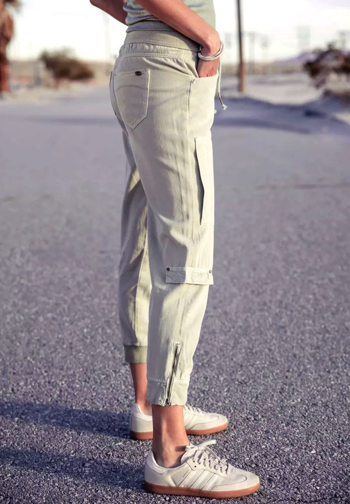 Freeman T. Porter Cargohose Celine Jazz desert sage Elastikbund mit Tunnelz günstig online kaufen