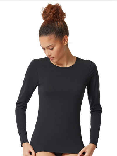 Skiny Unterhemd Damen Shirt langarm Cotton Essentials (Stück, 1-St) -