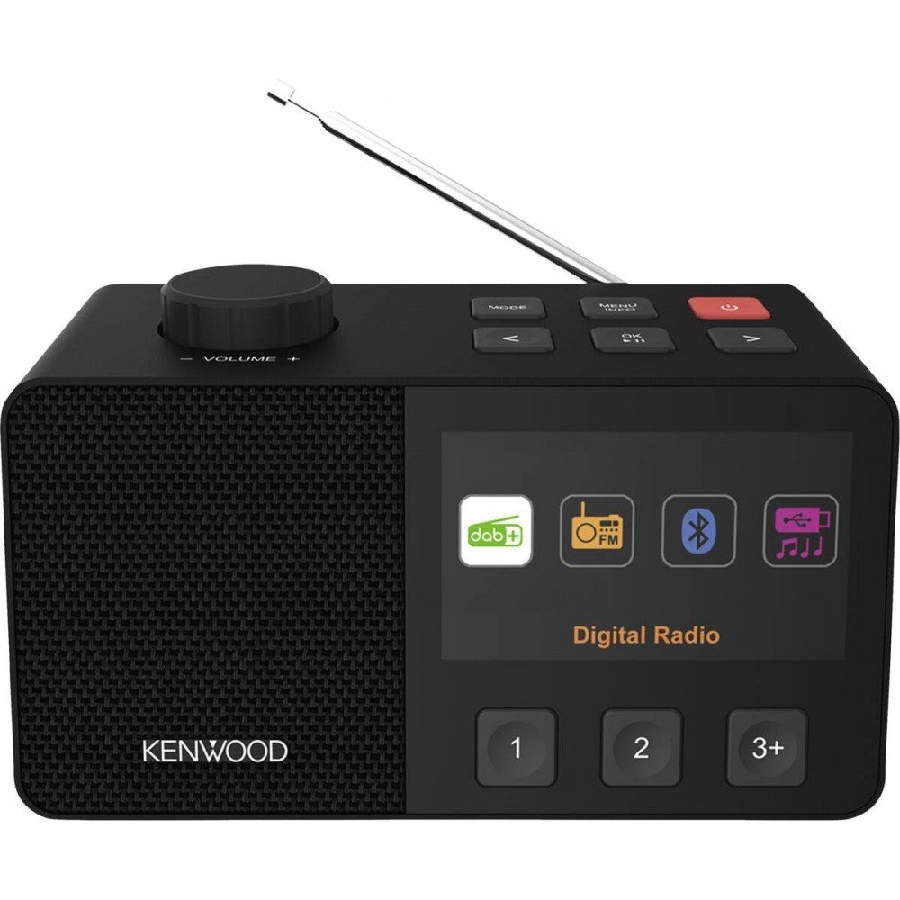 Kenwood CRM70DABB DAB+ Radio Schwarz Digitalradio (DAB) (DAB+, DAB+, UKW, Bluetooth Audio Streaming, Bluetooth, ASA-Warnfunktion, MP3-Wiedergabe, Weckfunktion)