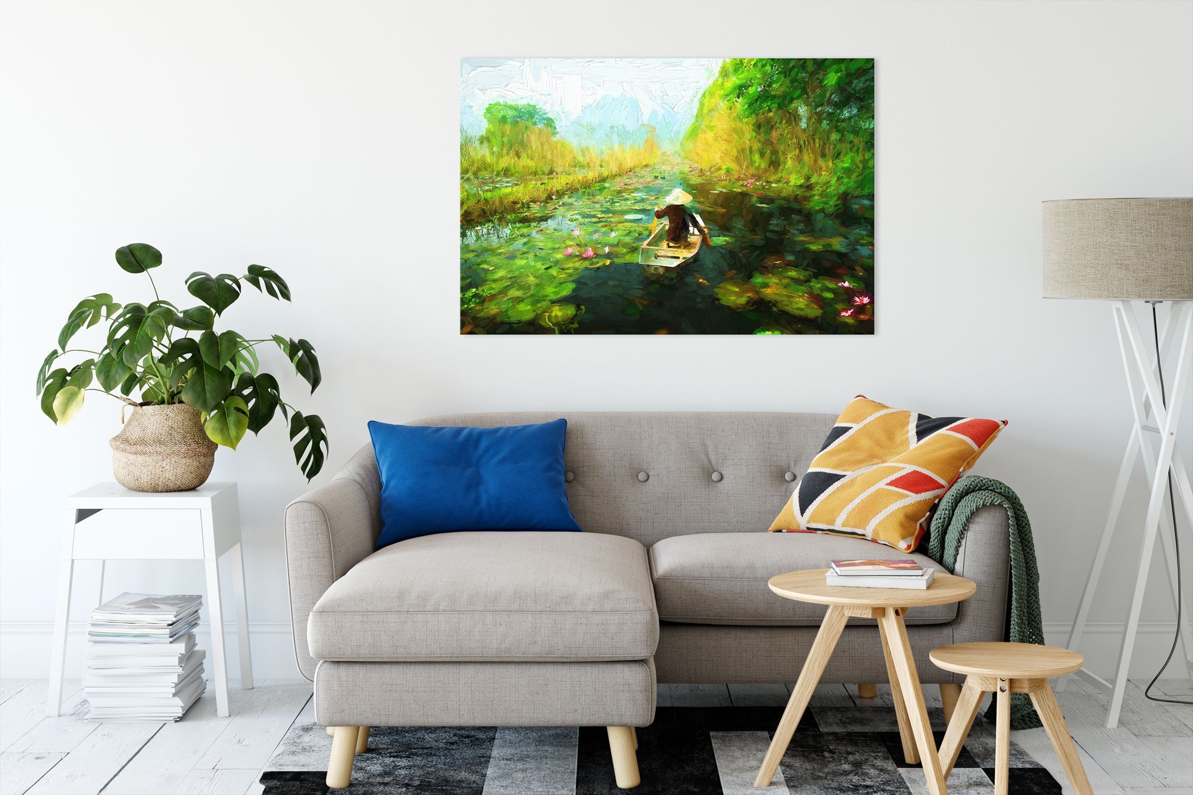 Pixxprint Leinwandbild Yen-Stream Vietnam, Yen-Stream Vietnam günstig online kaufen