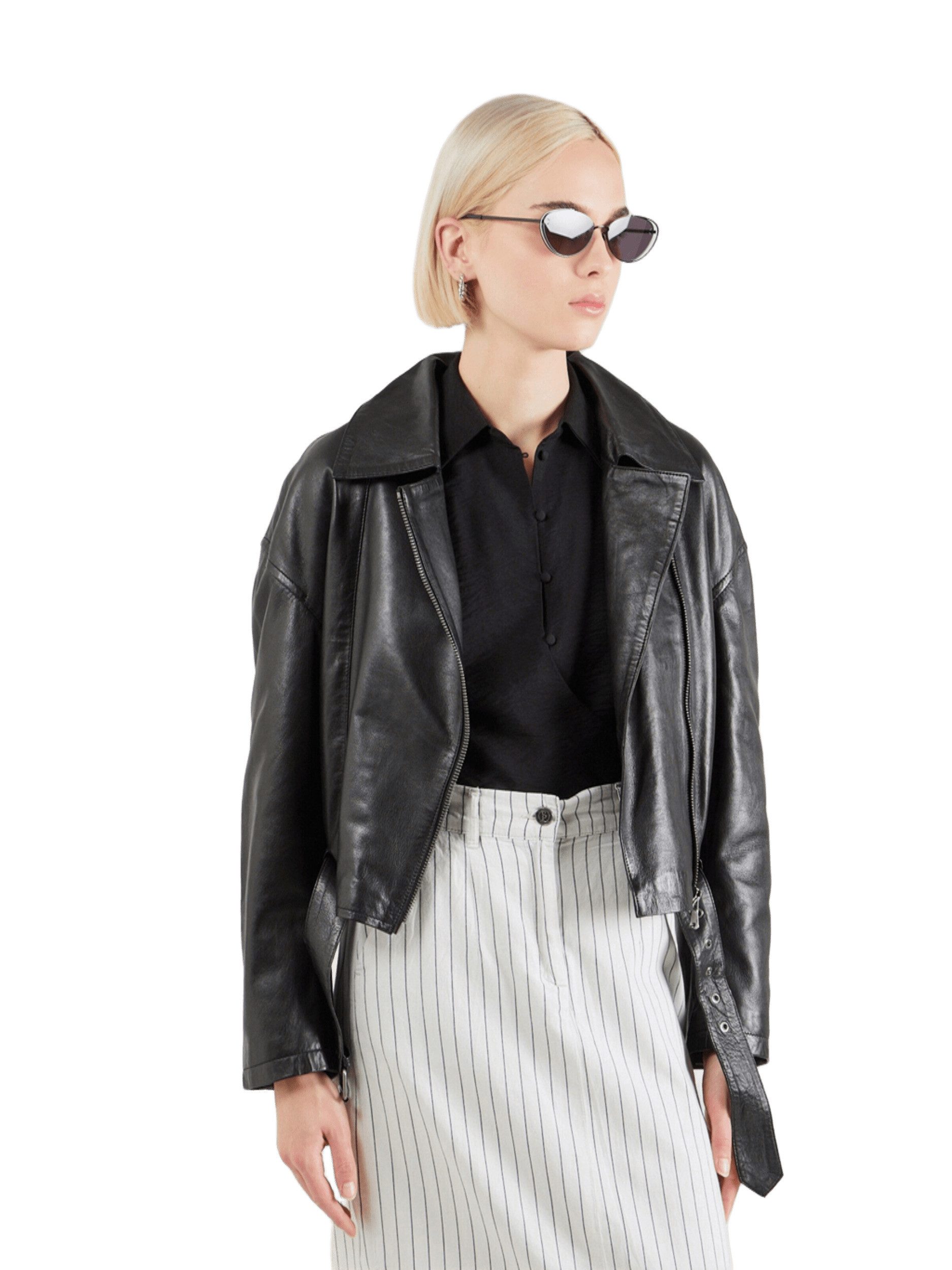 Freaky Nation Lederjacke Lovestory-FN Oversize Fit günstig online kaufen