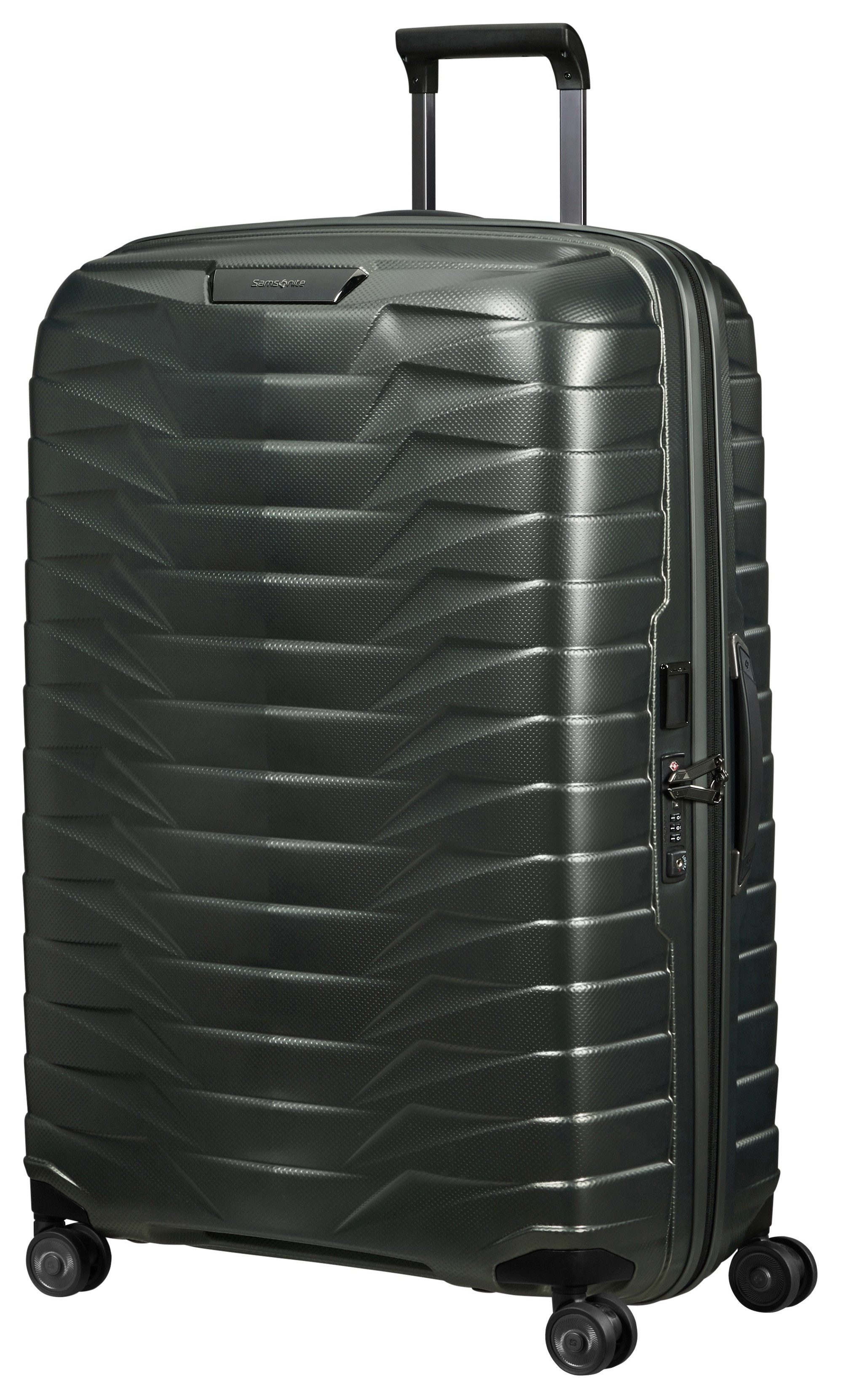 Samsonite Hartschalen-Trolley PROXIS, verschiedene Größen und Farben, 4 Rollen, arretierbares und versenkbares Druckknopf-Trolleysystem