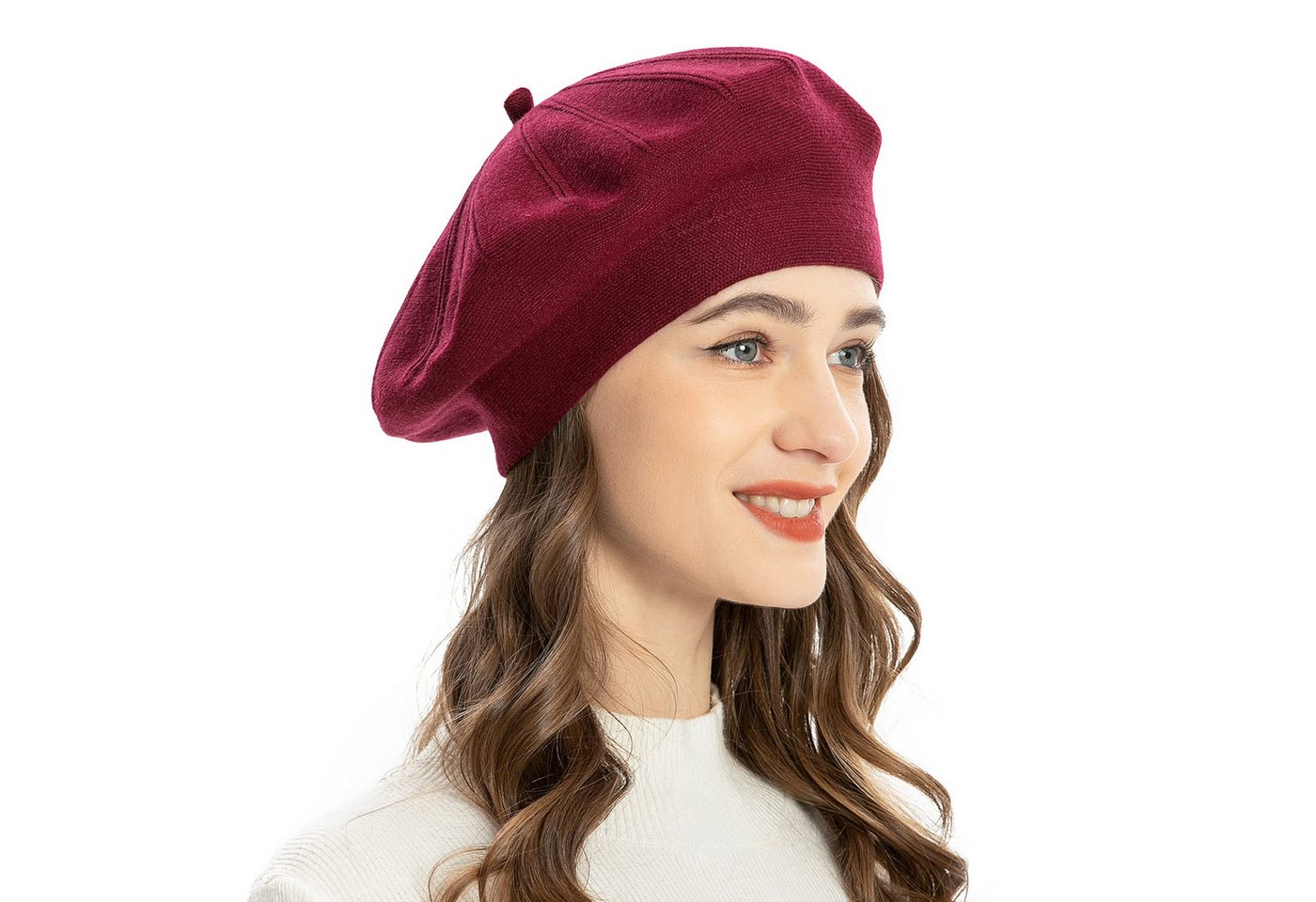 Zaewry Baskenmütze Damen,Weich Klassisch Einfarbig Französischer Stil Barett Retro Barett Künstler Klassische für Mädchen und Frauen