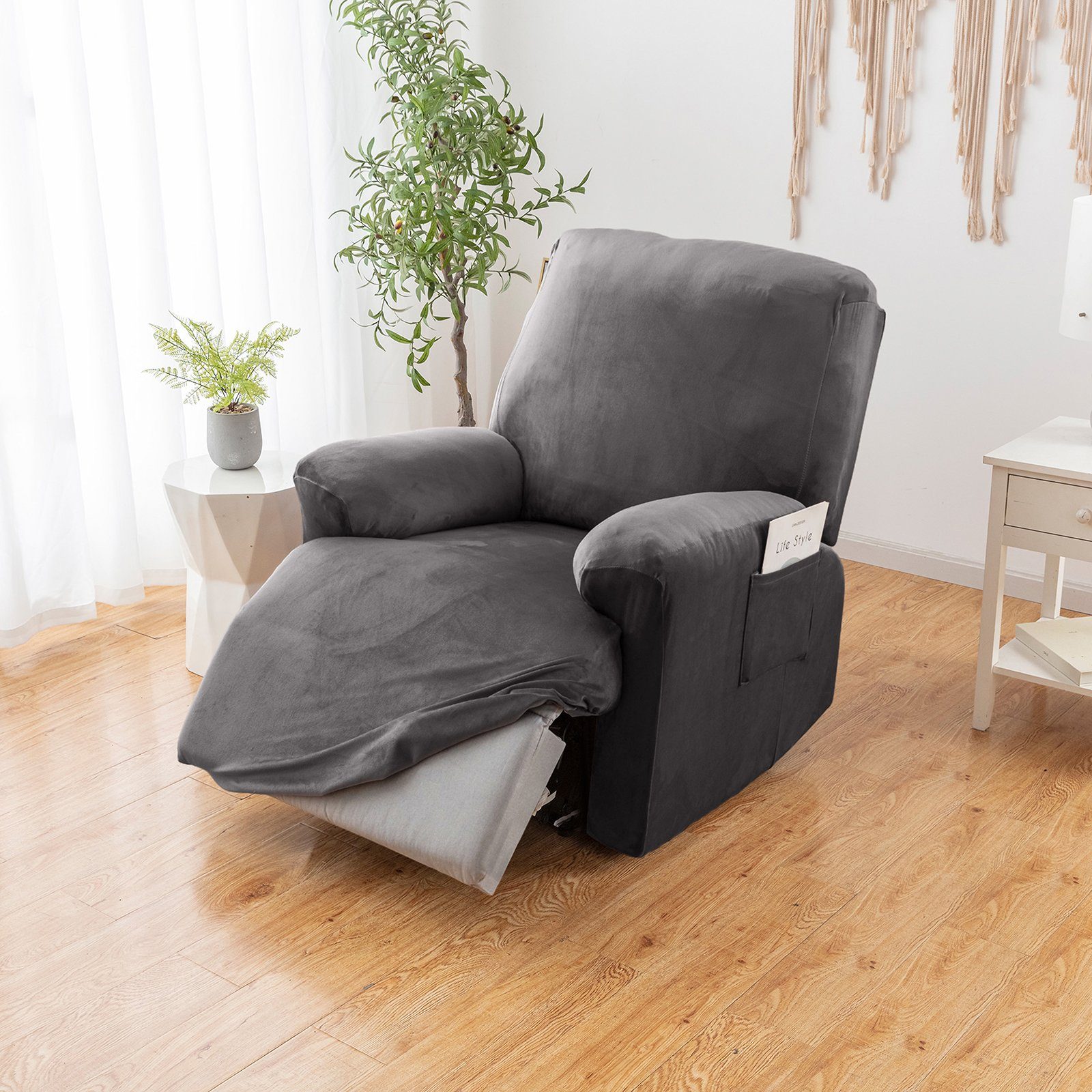 Jibenhome Relaxsesselhusse Sesselhussen Relaxsesselhusse 4 Teile günstig online kaufen