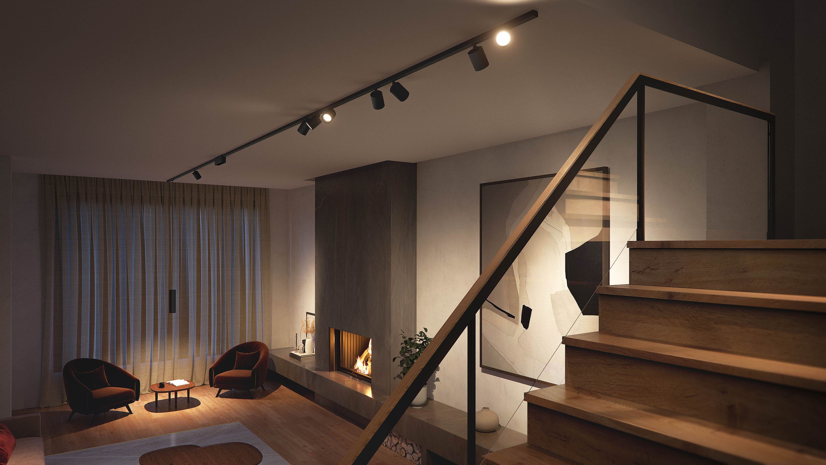 Schienensystem Dimmer, fest LED integriert, Perifo, Farbwechsler, Deckenspot Philips LED Hue