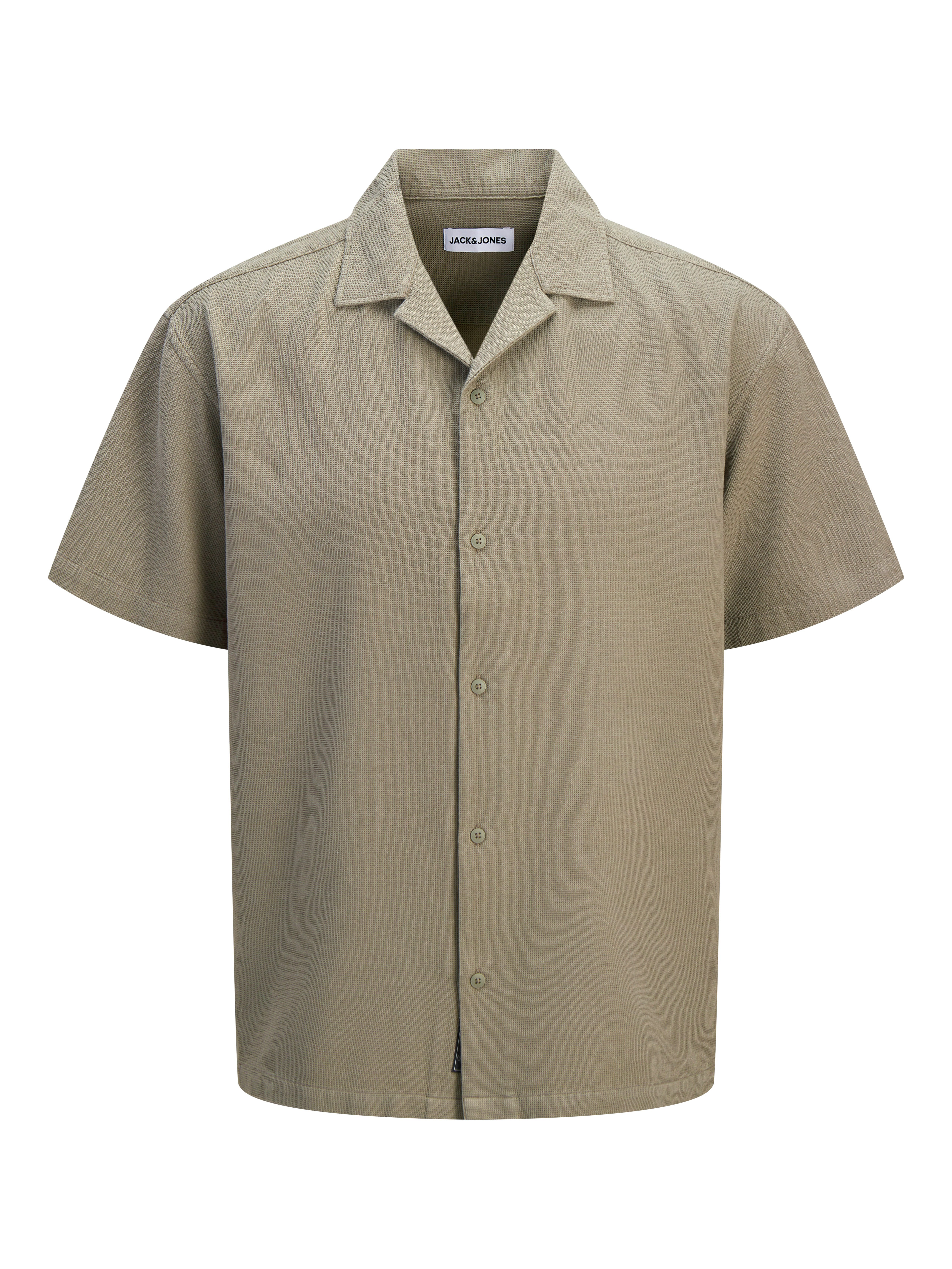Jack & Jones PlusSize Kurzarmhemd JJGLOBAL WAFFLE RESORT SHIRT SS PLS mit Knopfleiste