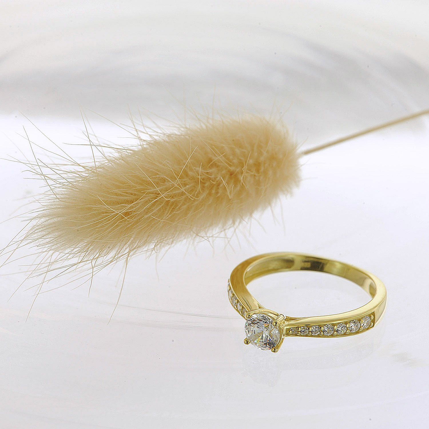 Glizz Goldring DamenGold 333/8K Zirkonia günstig online kaufen