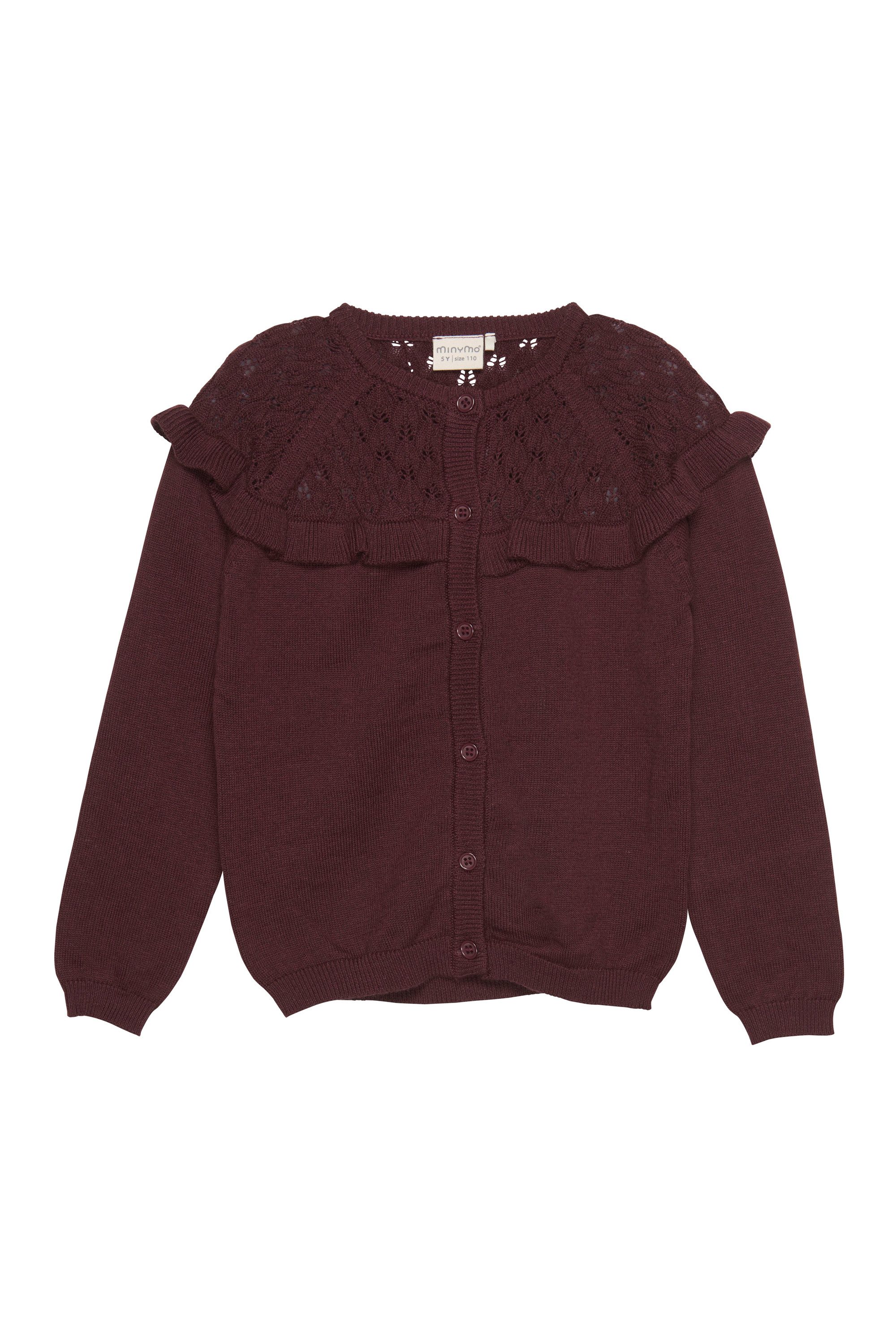 Minymo Strickjacke MICardigan Strickjacke mit Raffungen