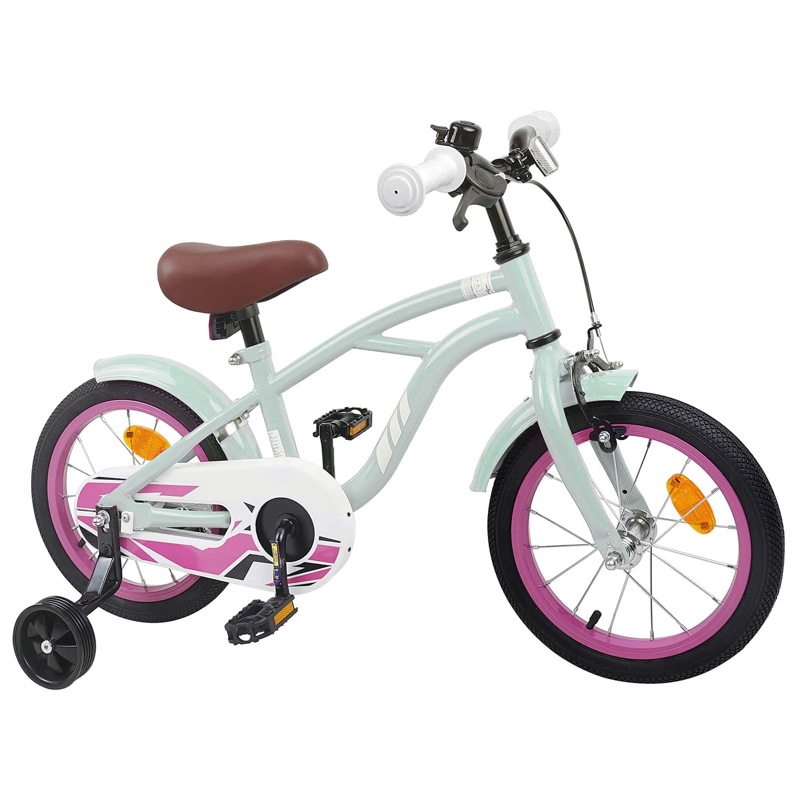 vidaXL Kinderfahrrad 90 x 49 x 67,5 cm Kinderfahrrad 12 Zoll für 2-4 Jahre alt Hellgrün Stü