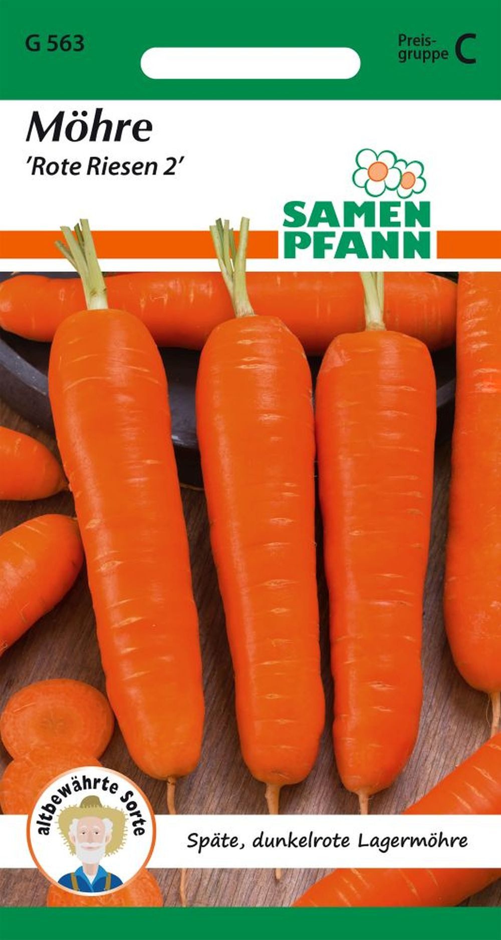 SAMEN PFANN Gemüsesamen Möhre, Rote Riesen 2 - Möhren-Samen Saatgut Samen, Daucus carota